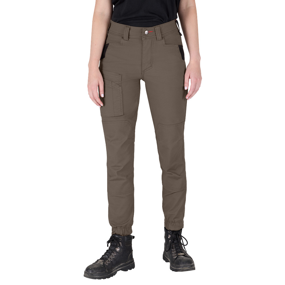 Women's GRIDIRON Double Knee Jogger Pants - Brown 16