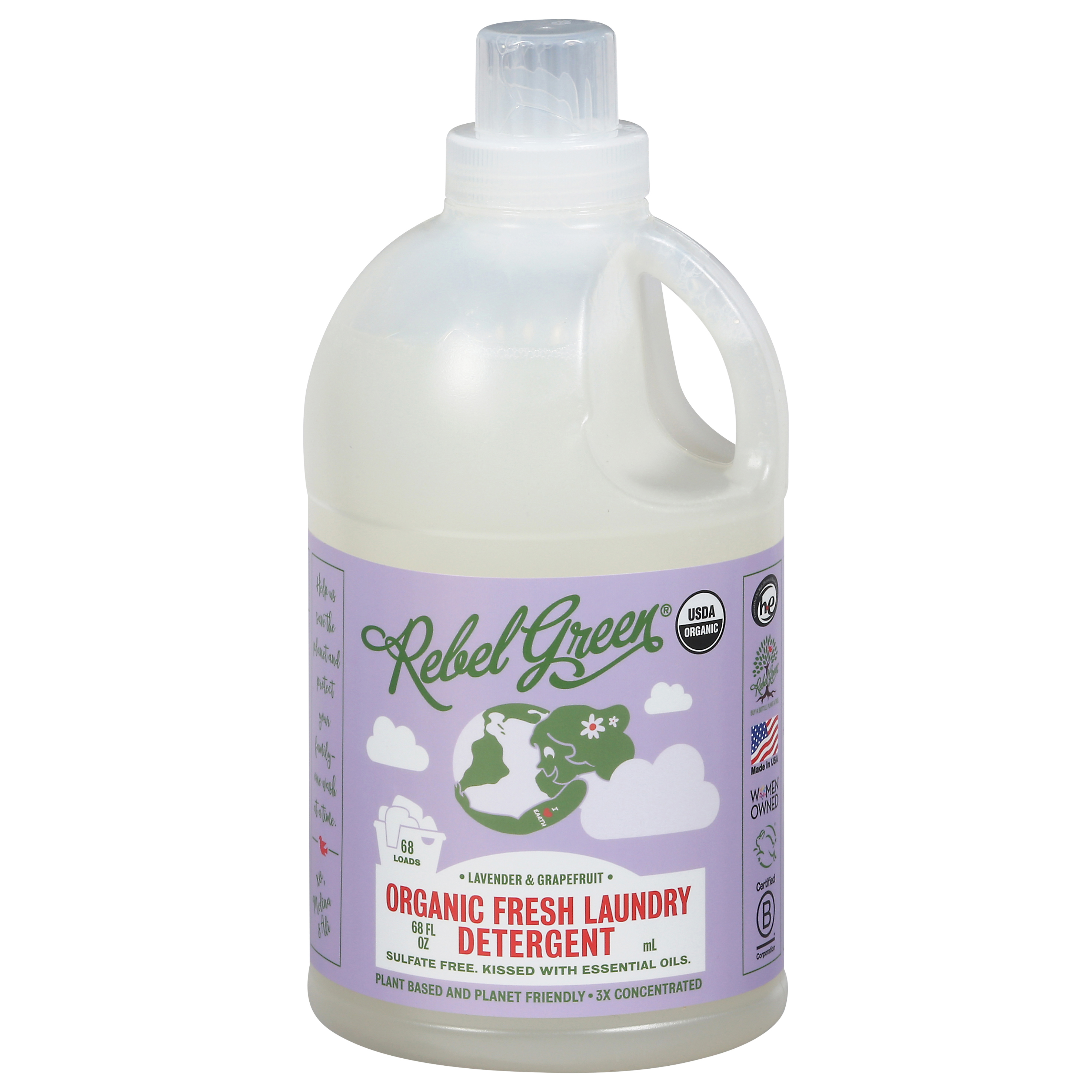 Rebel Green Organic Fresh Laundry Lavender & Grapefruit Detergent