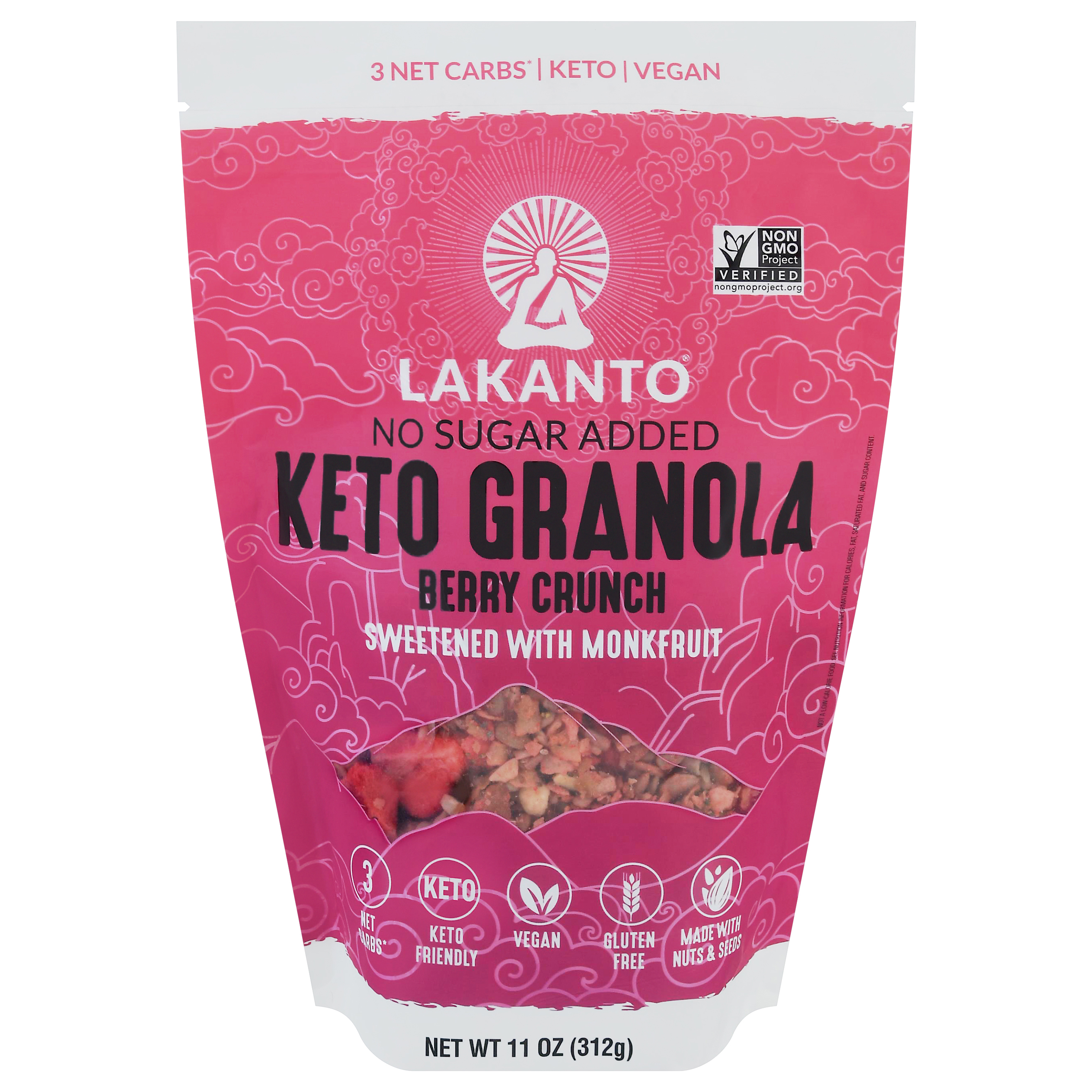 Lakanto No Sugar Added Berry Crunch Keto Granola