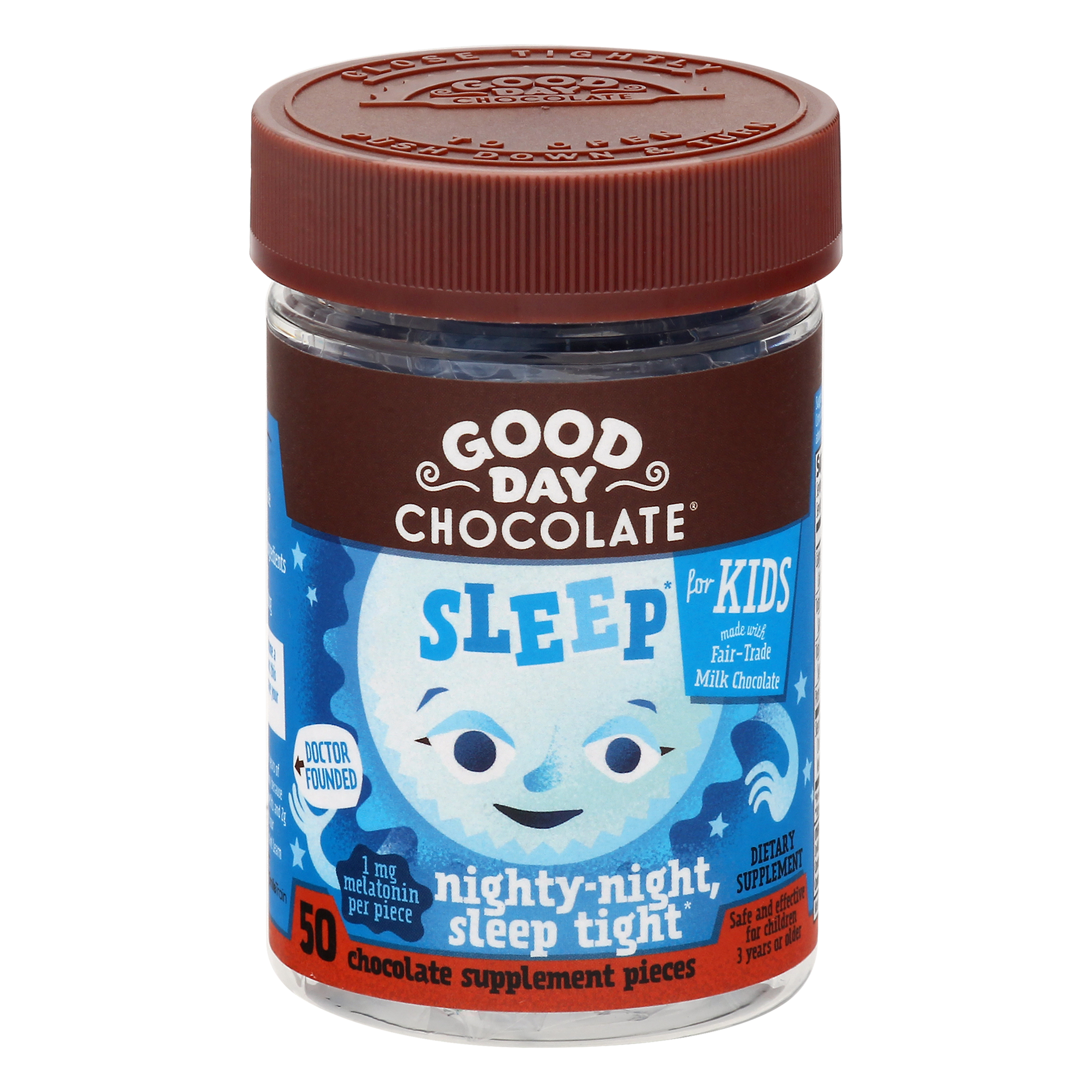 Good Day Chocolate Sleep for Kids Chocolate Supplement Pieces