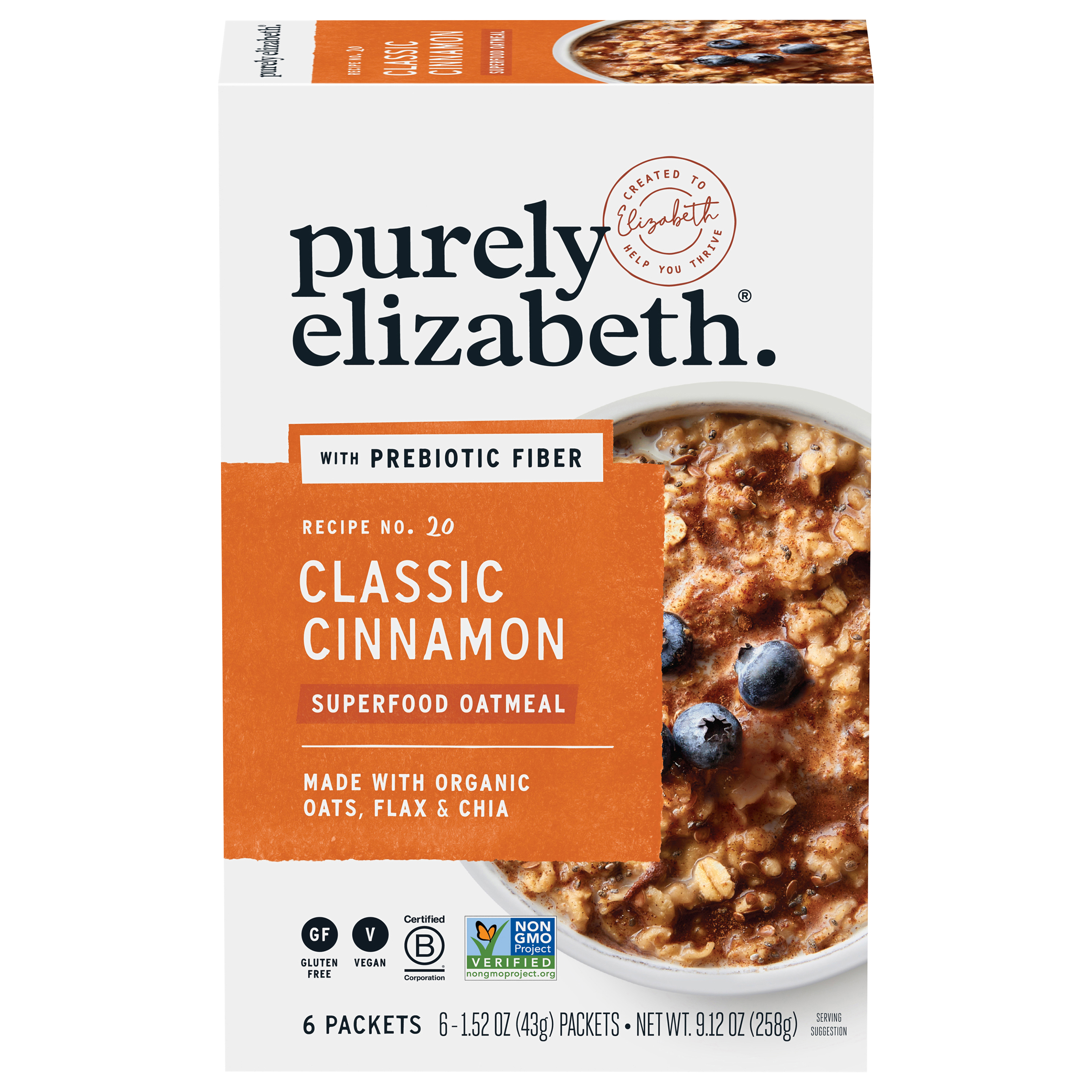 Classic Cinnamon Superfood Oatmeal with Prebiotic Fiber Multipack