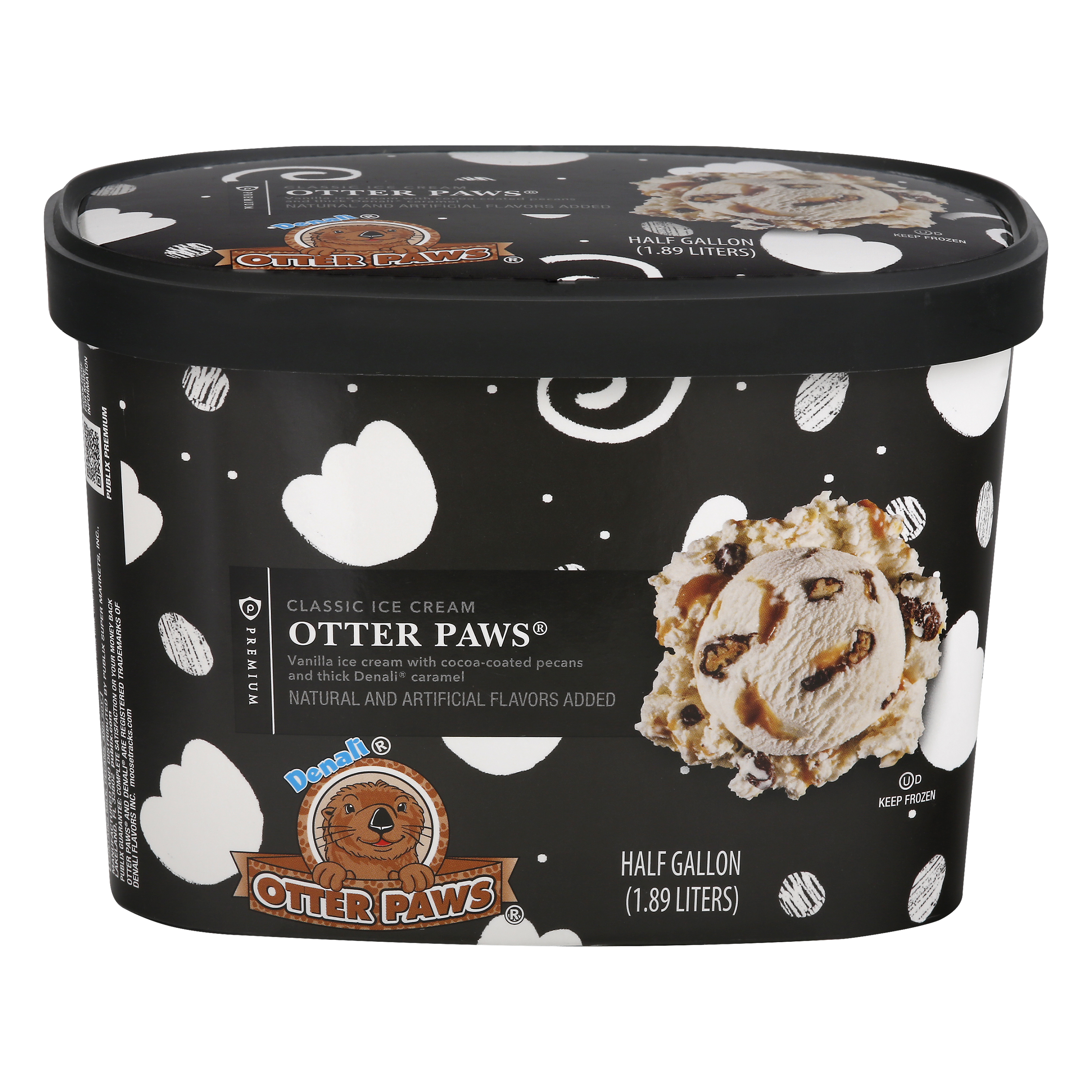 Publix Premium Classic Otter Paws Ice Cream 0 5 Gl Carton