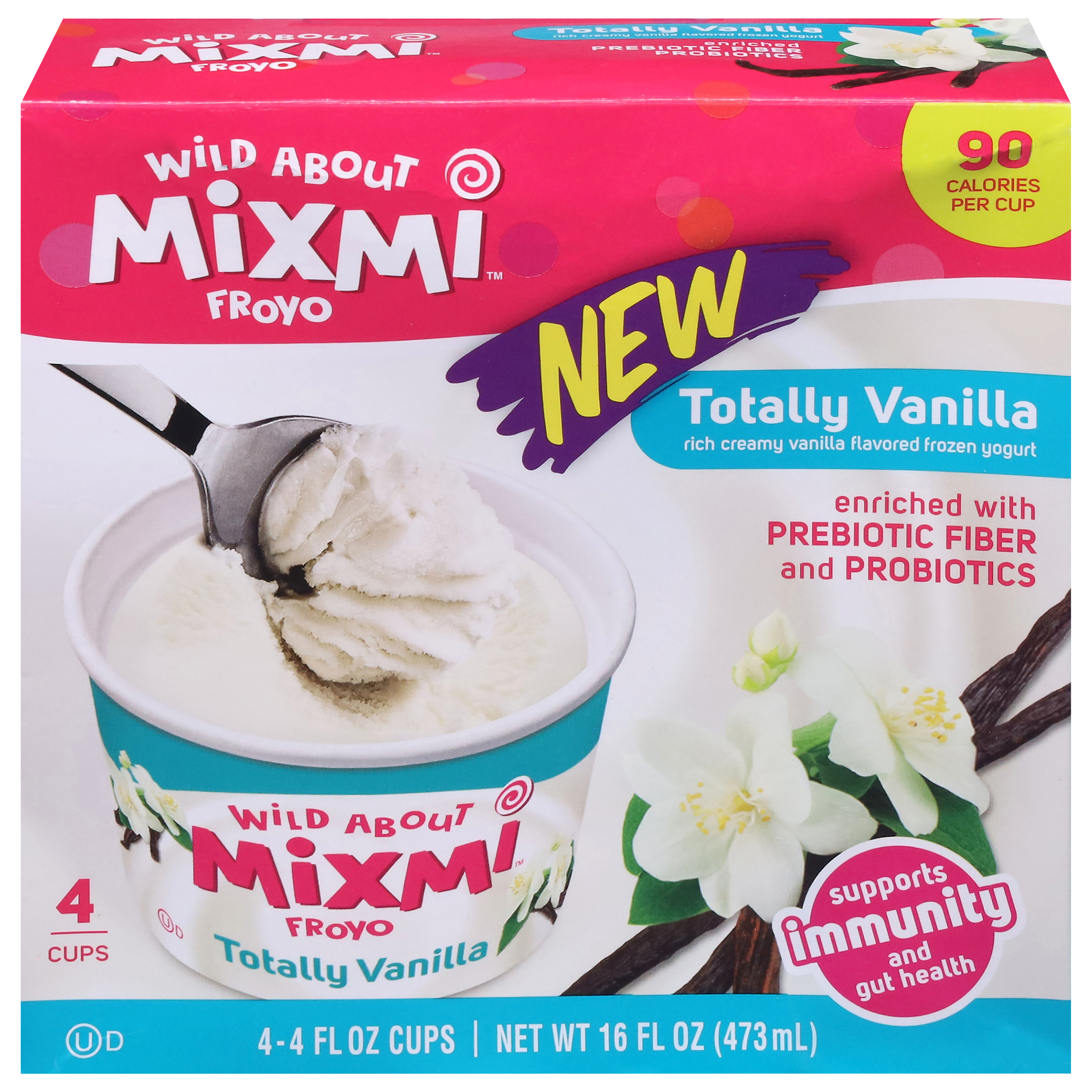 Mixmi Totally Vanilla Frozen Yogurt 4 - 4 fl oz Cups