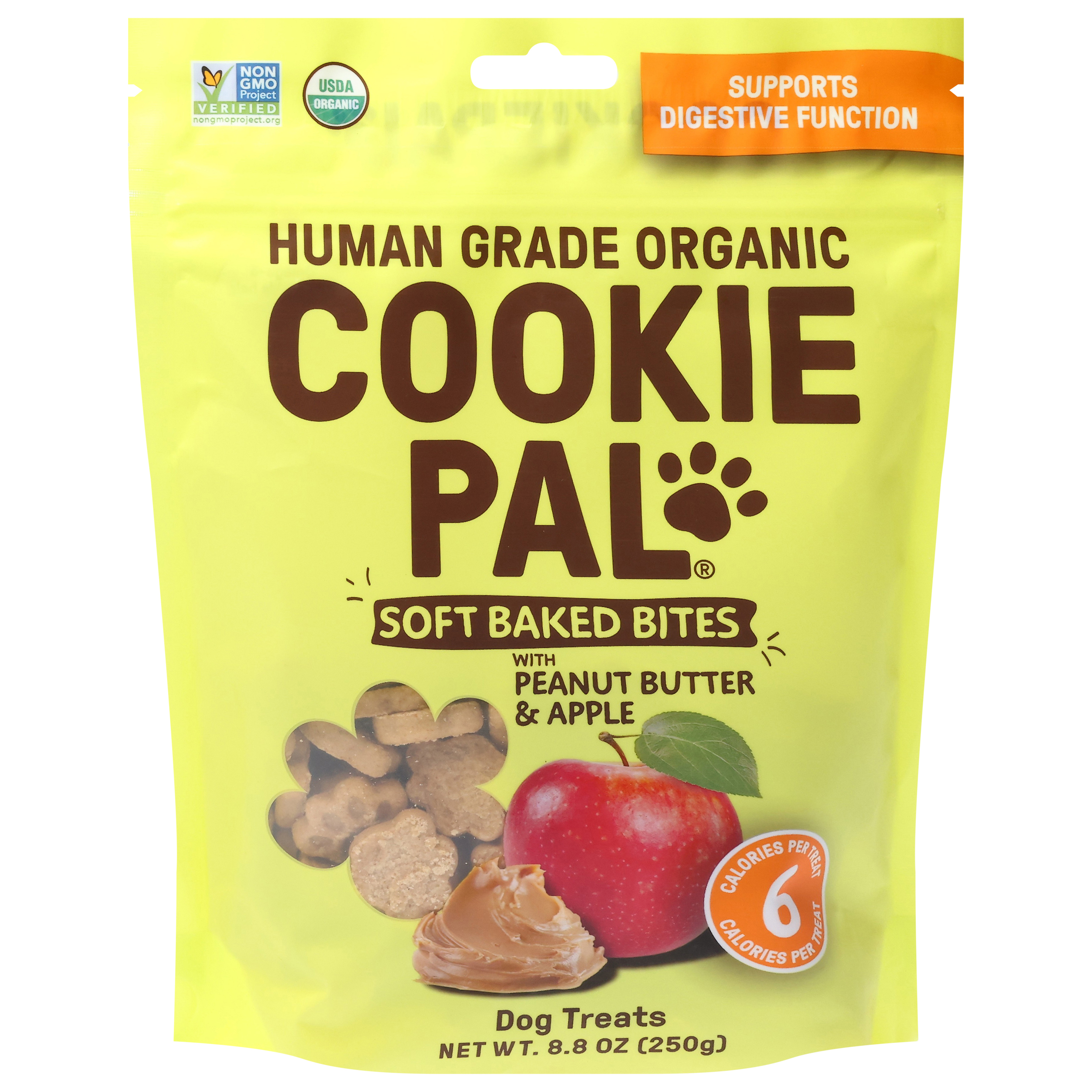 Cookie Pal Organic Human Grade with Peanut Butter & Apple Dog Treats