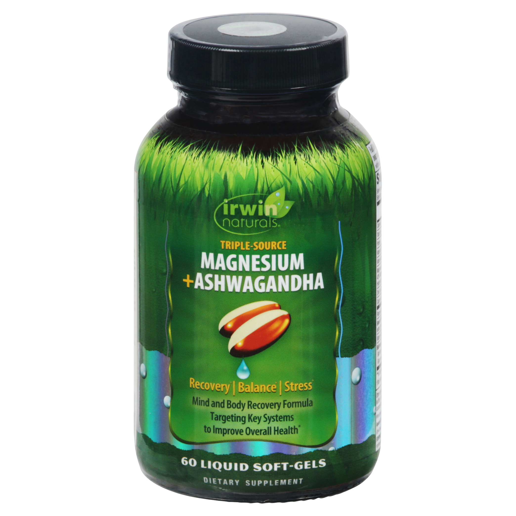 Irwin Naturals Triple-Source Magnesium + Ashwagandha 60 Softgels