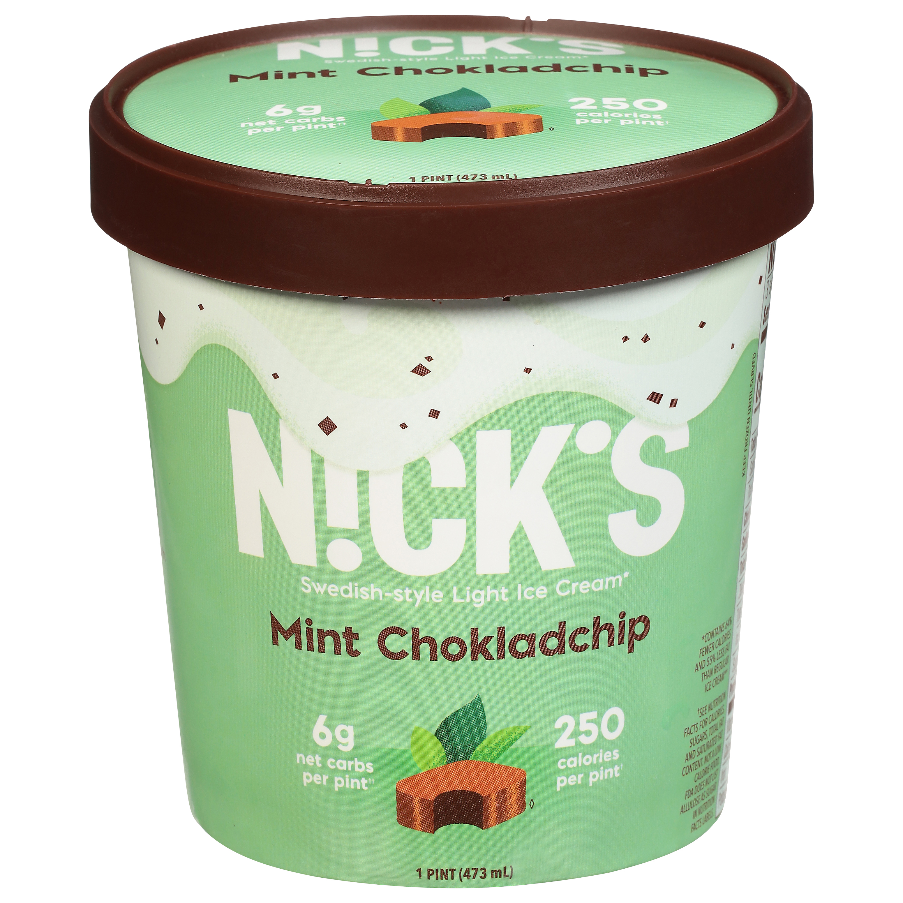 Nick's Light Swedish-Style Mint Chokladchip Ice Cream