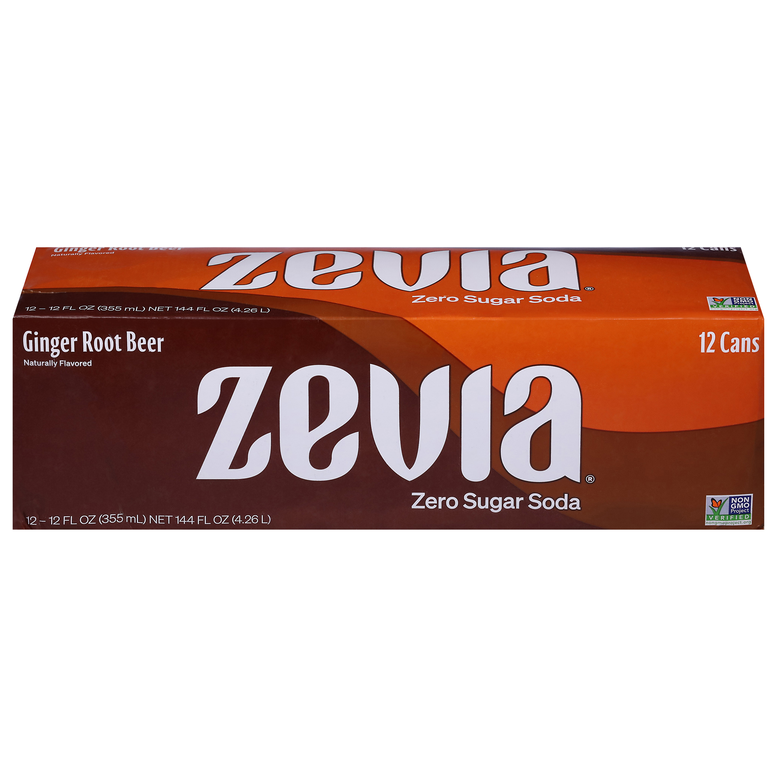 Zevia Zero Sugar Ginger Root Beer Soda
