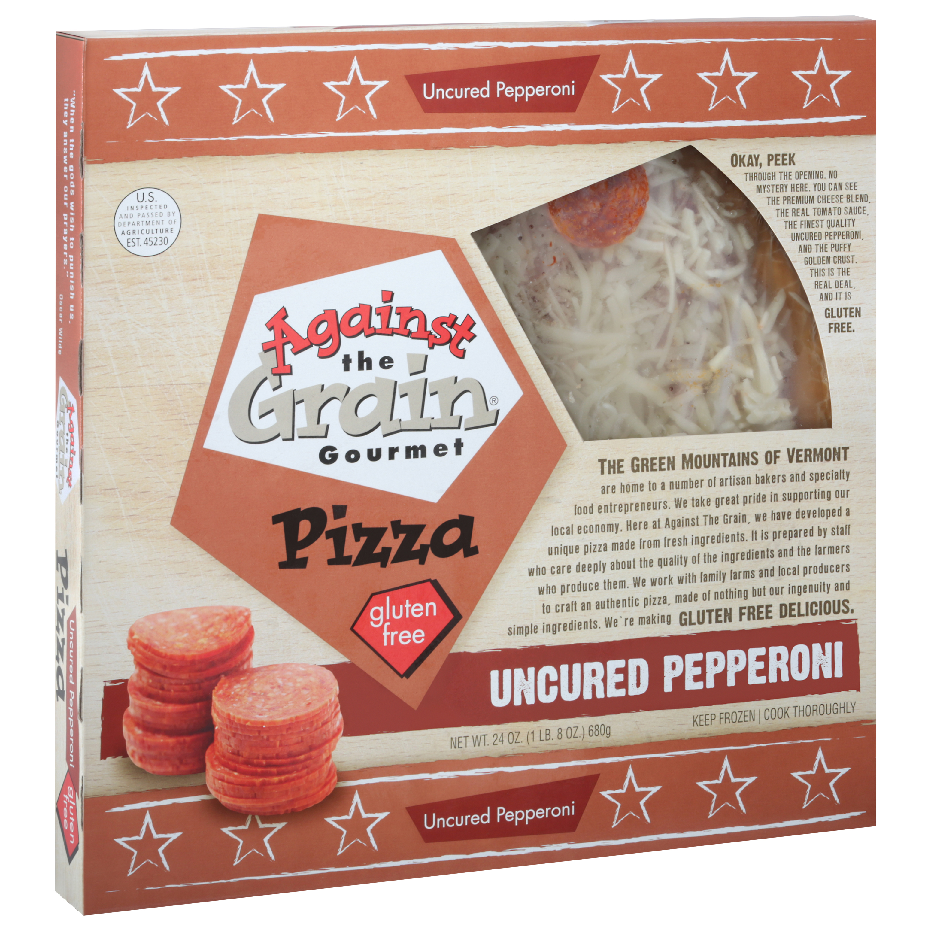 Against the Grain Gourmet Gluten Free Uncured Pepperoni Pizza