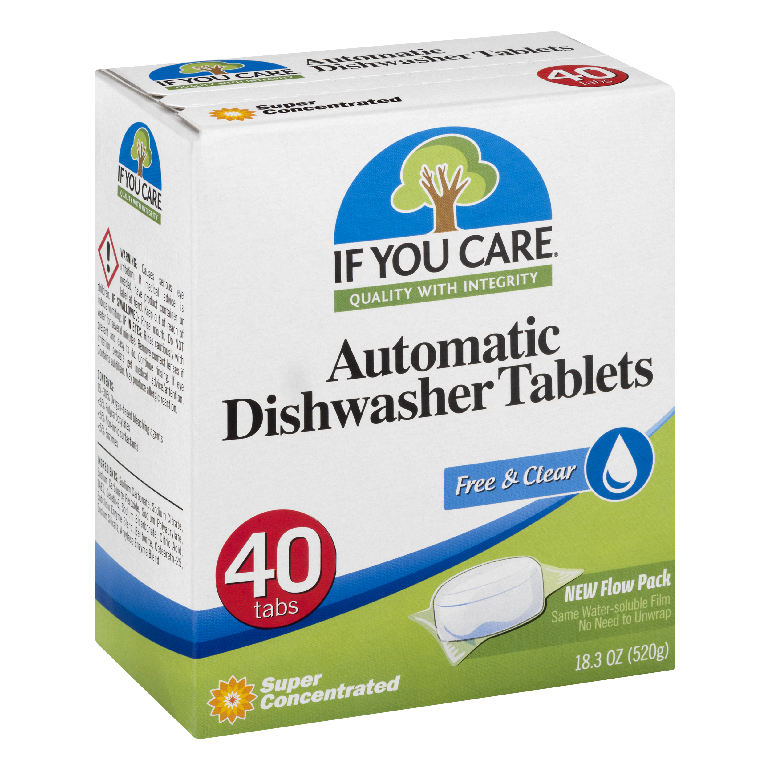 If You Care Free & Clear Super Concentrated Automatic Dishwasher Tablets