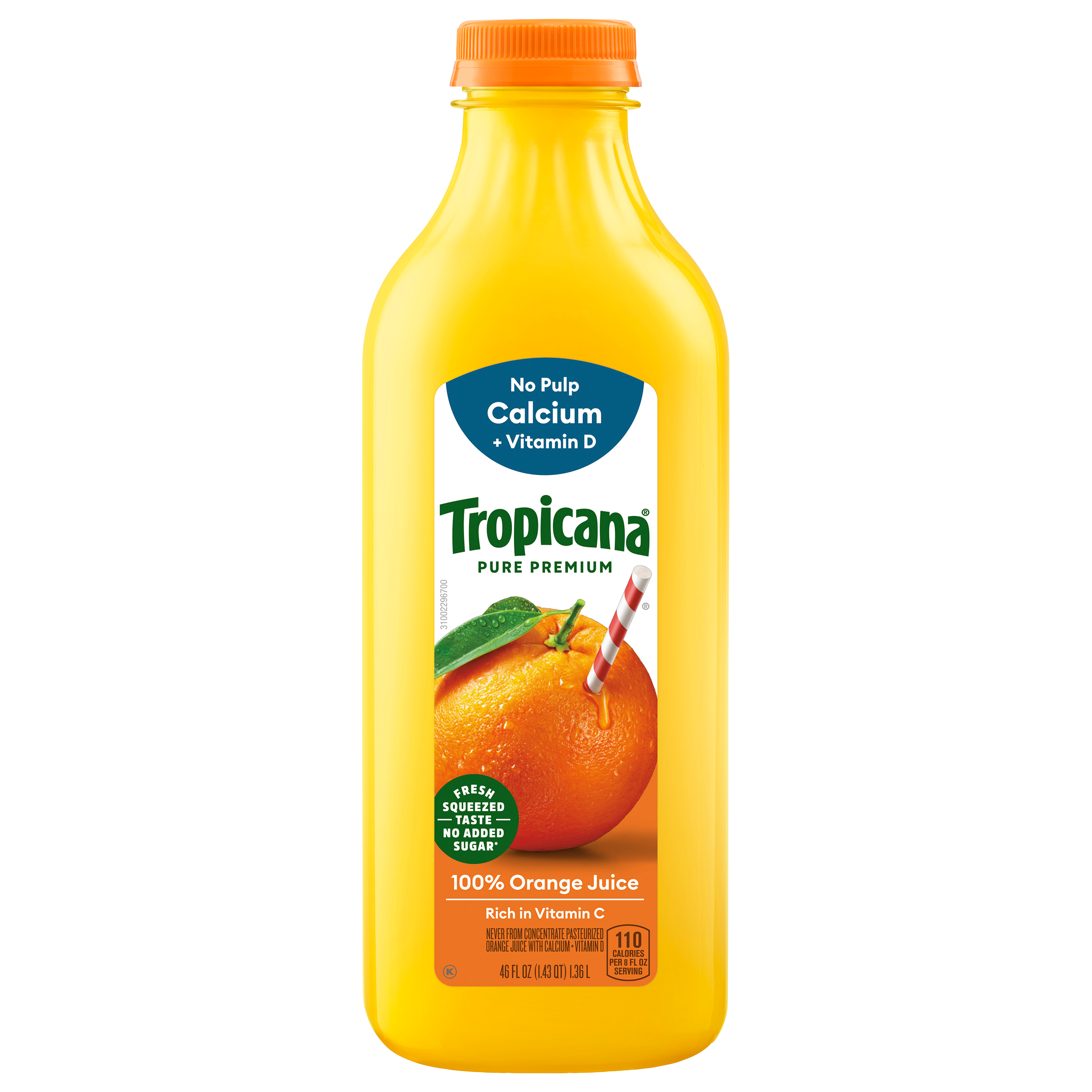 Tropicana Pure Premium Original No Pulp 100% Orange Juice With Calcium,