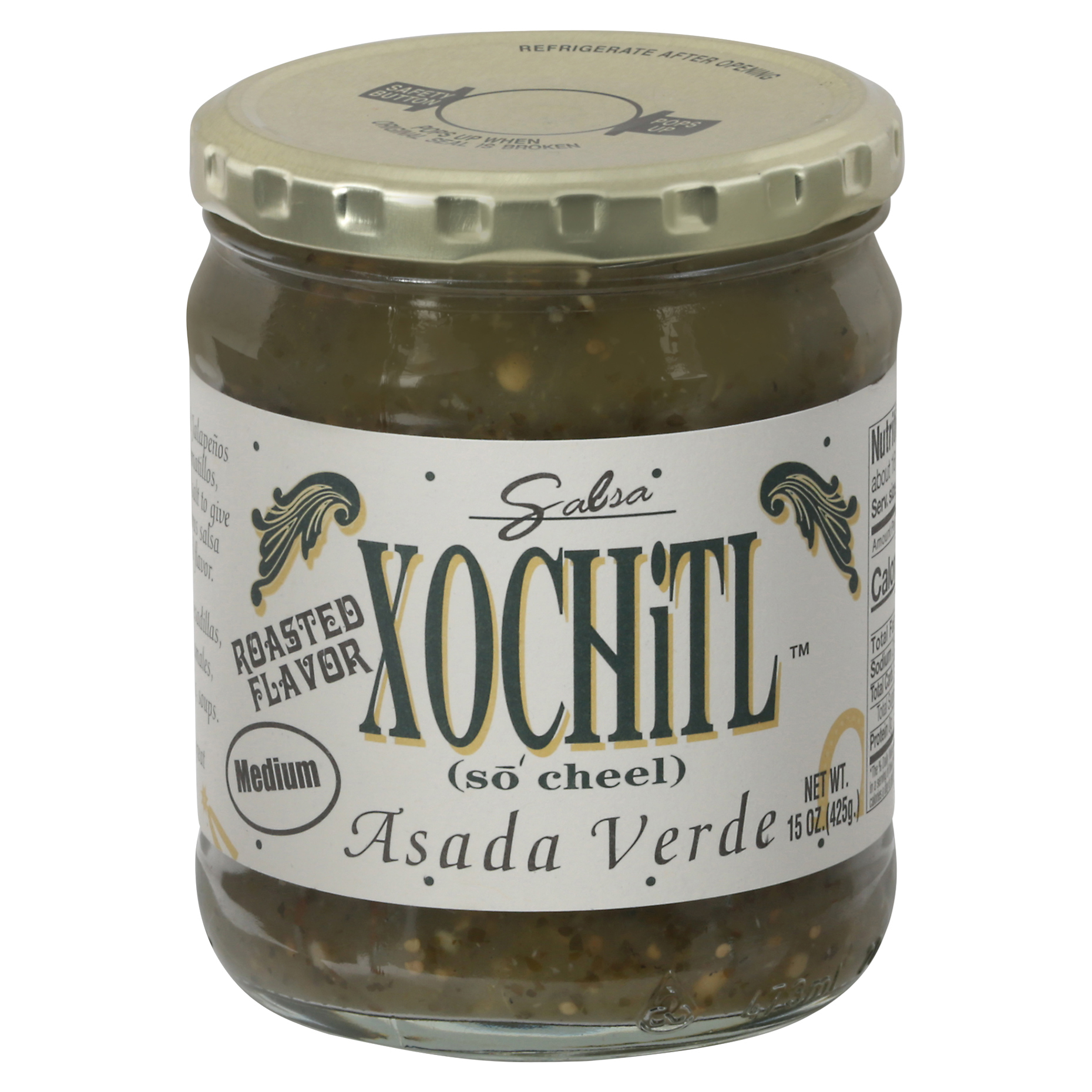 Xochitl Medium Asada Verde Roasted Flavor Salsa