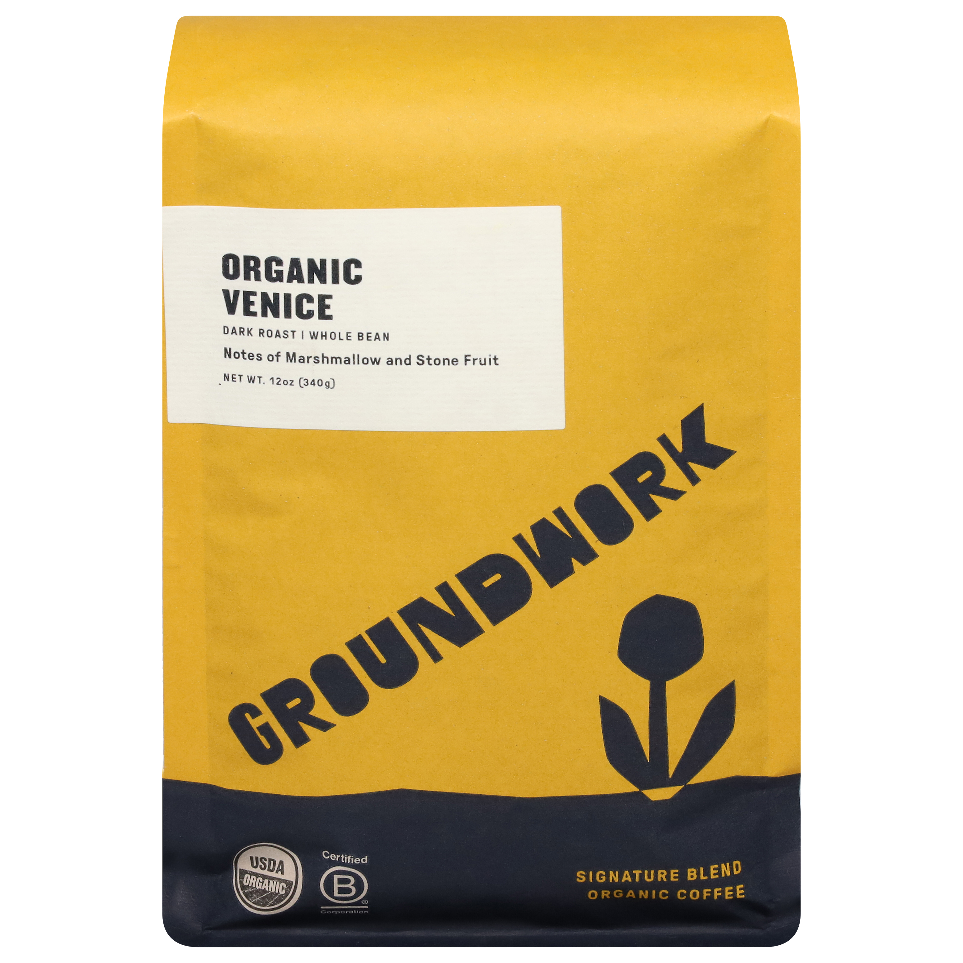 Groundwork Dark Roast Whole Bean Organic Venice Coffee