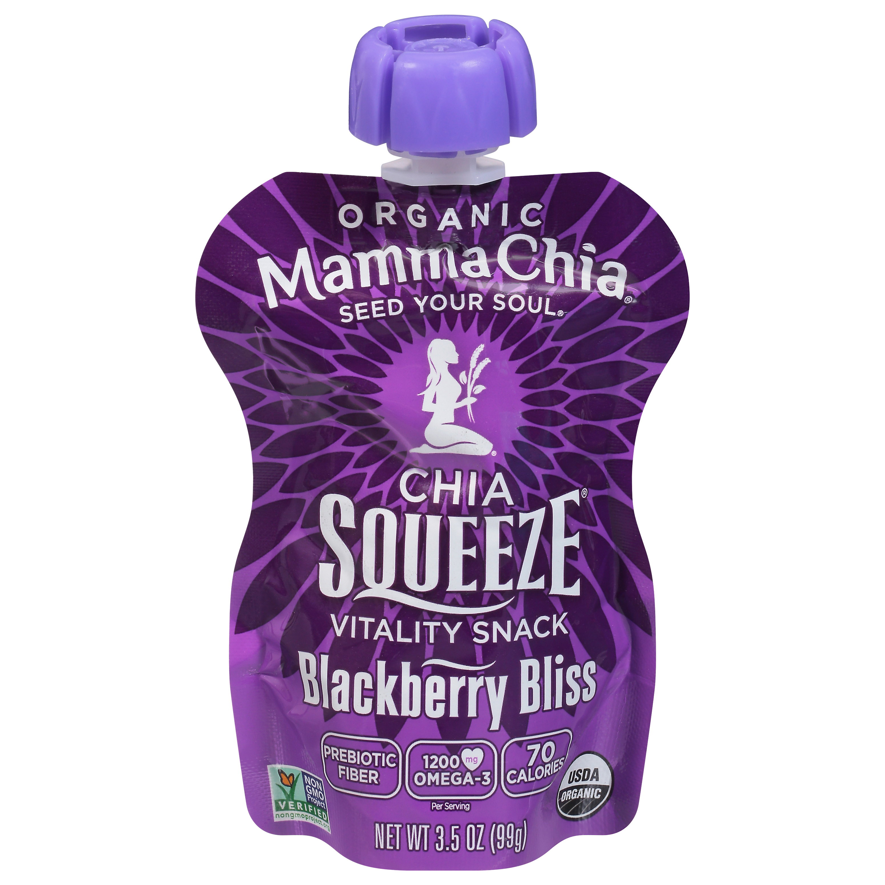 Mamma Chia Chia Squeeze Organic Blueberry Bliss Vitality Snack
