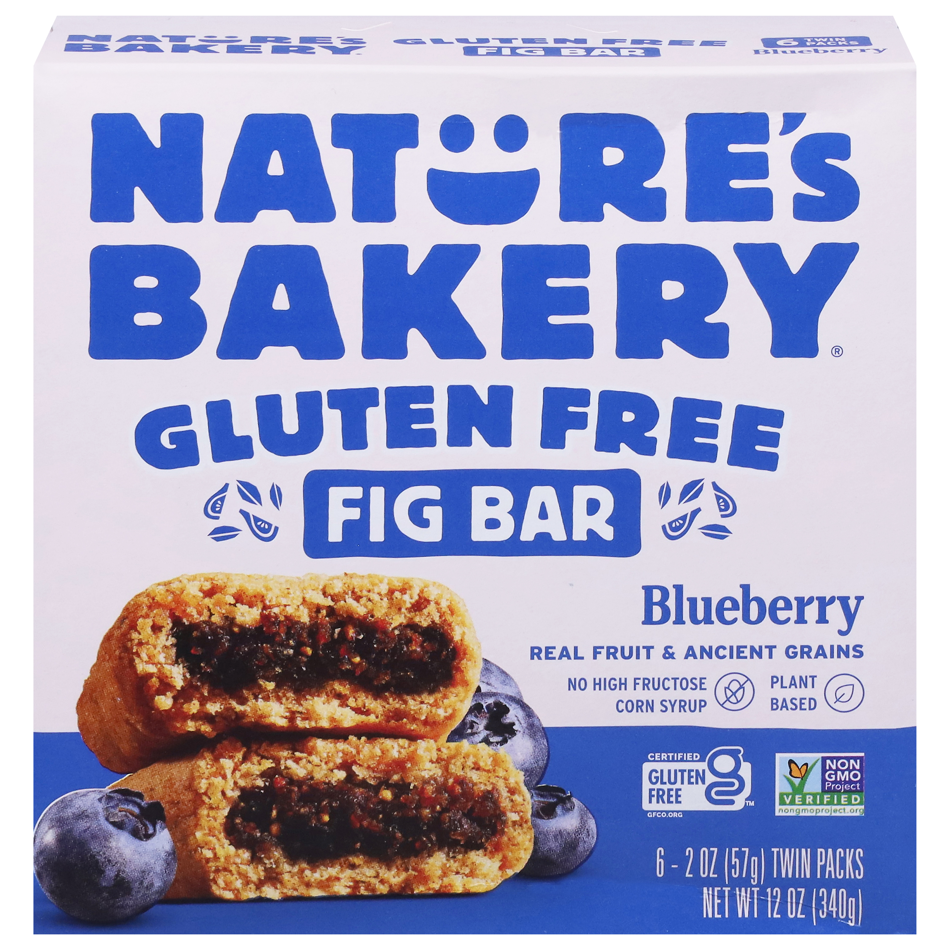 Nature's Bakery Gluten Free Blueberry Fig Bar Twin Packs 6 - 2 oz Packs