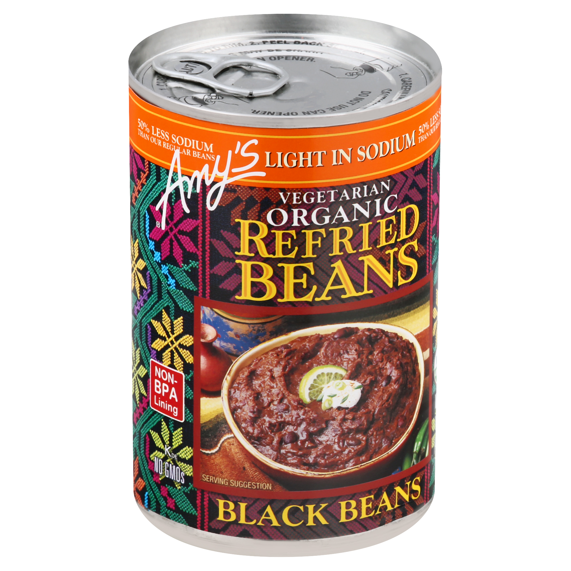 Amys Vegetarian Organic Refried Black Beans