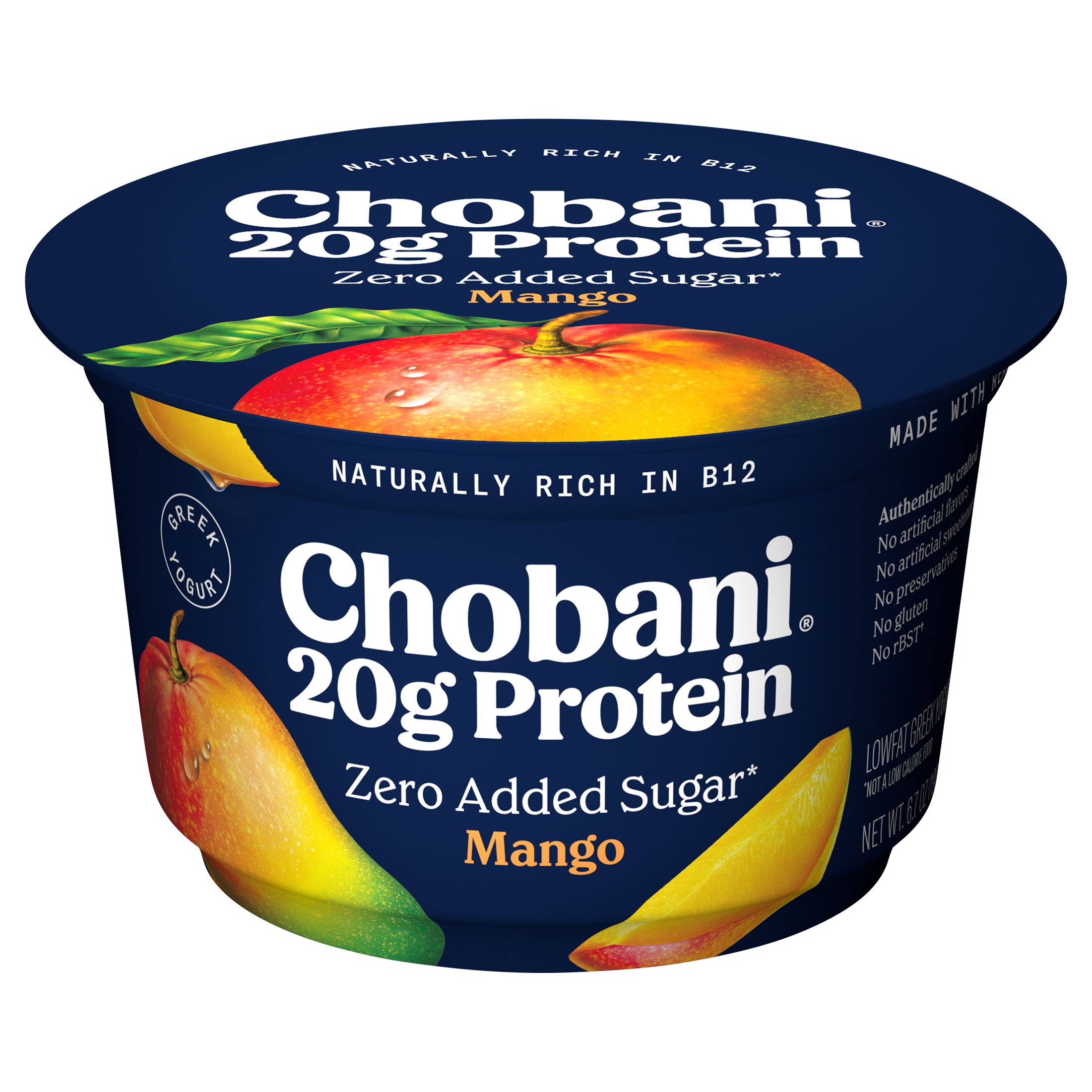 Chobani 20g Protein Mango Low Fat Greek Yogurt Cup