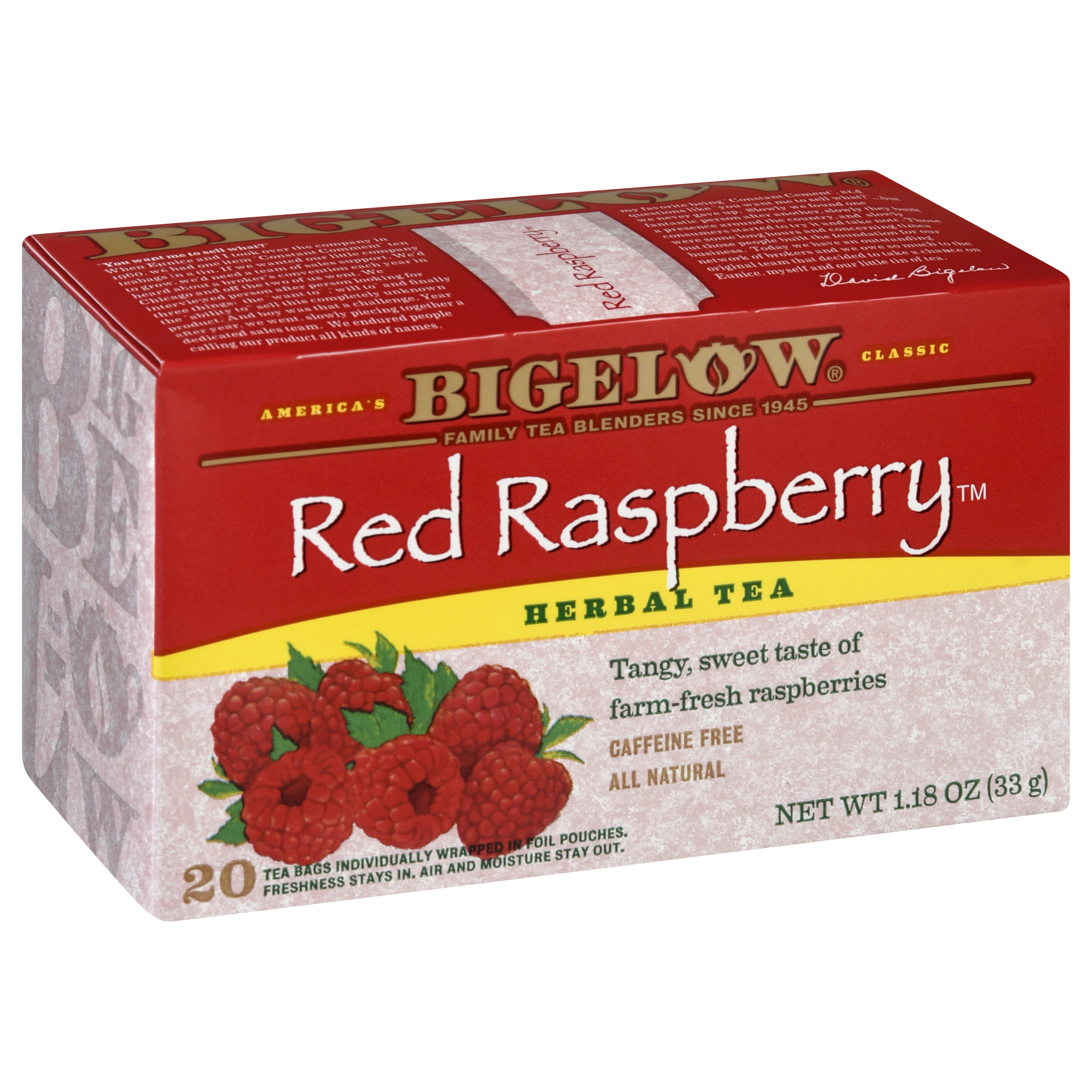 Bigelow Bags Caffeine Free Red Raspberry Herbal Tea