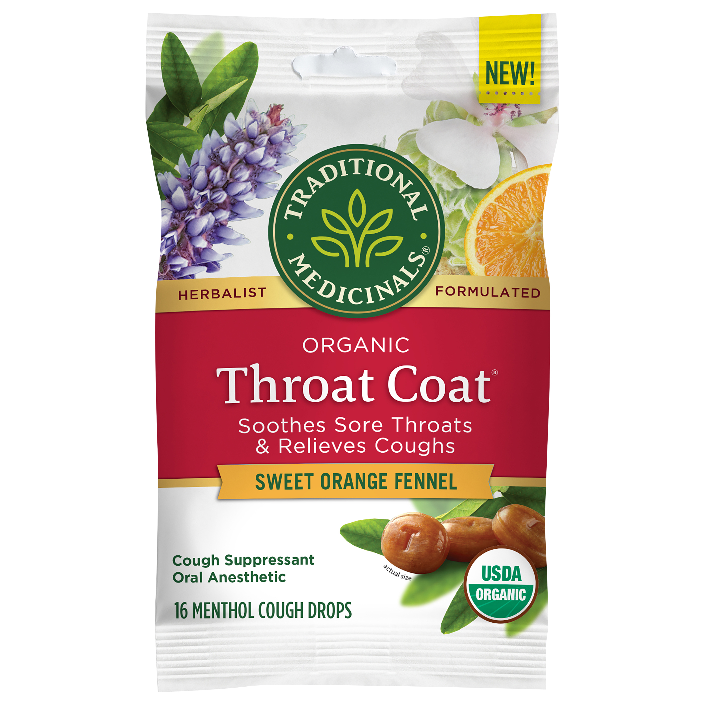 Throat Coat Lozenges Sweet Orange Fennel