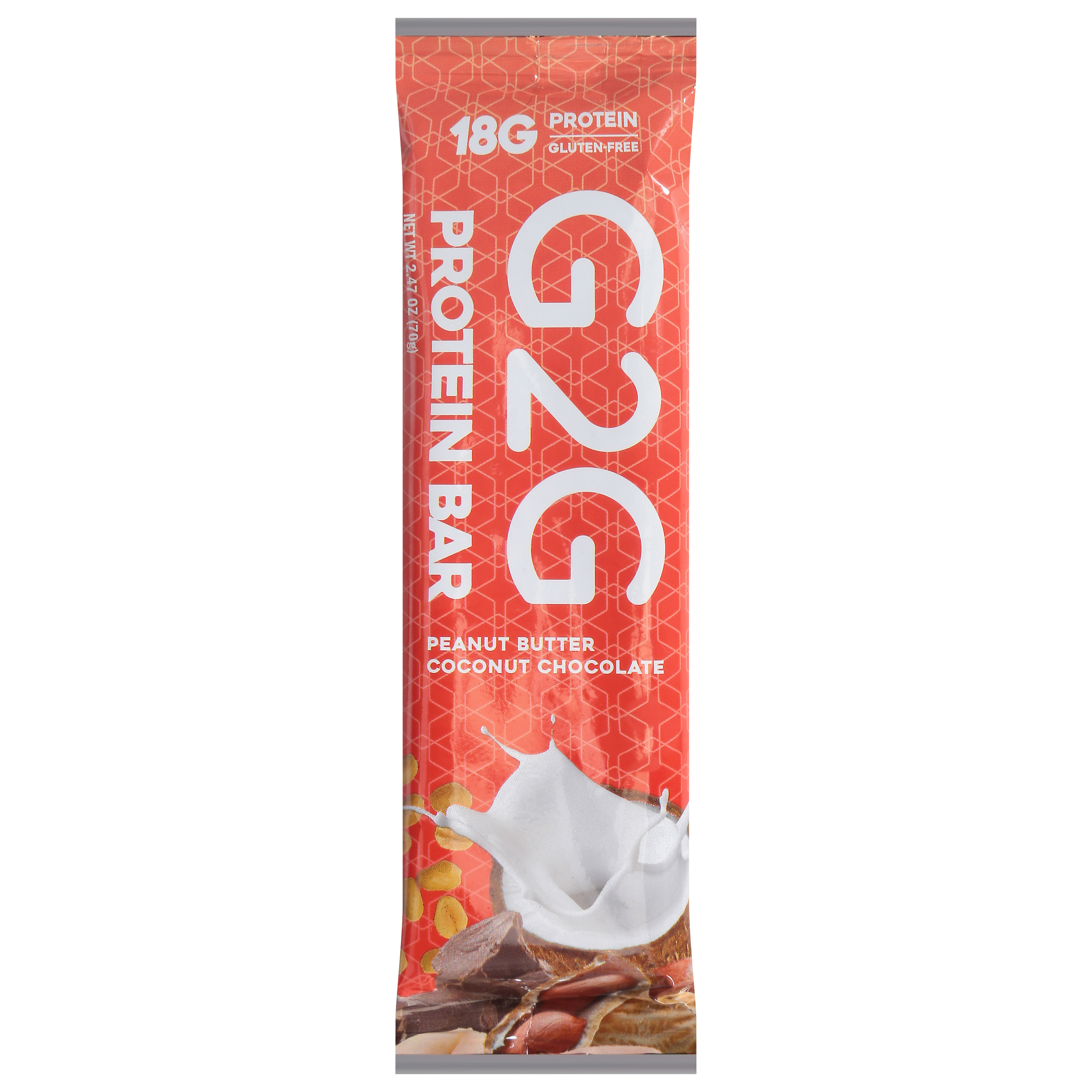 G2G Peanut Butter Coconut Chocolate Protein Bar