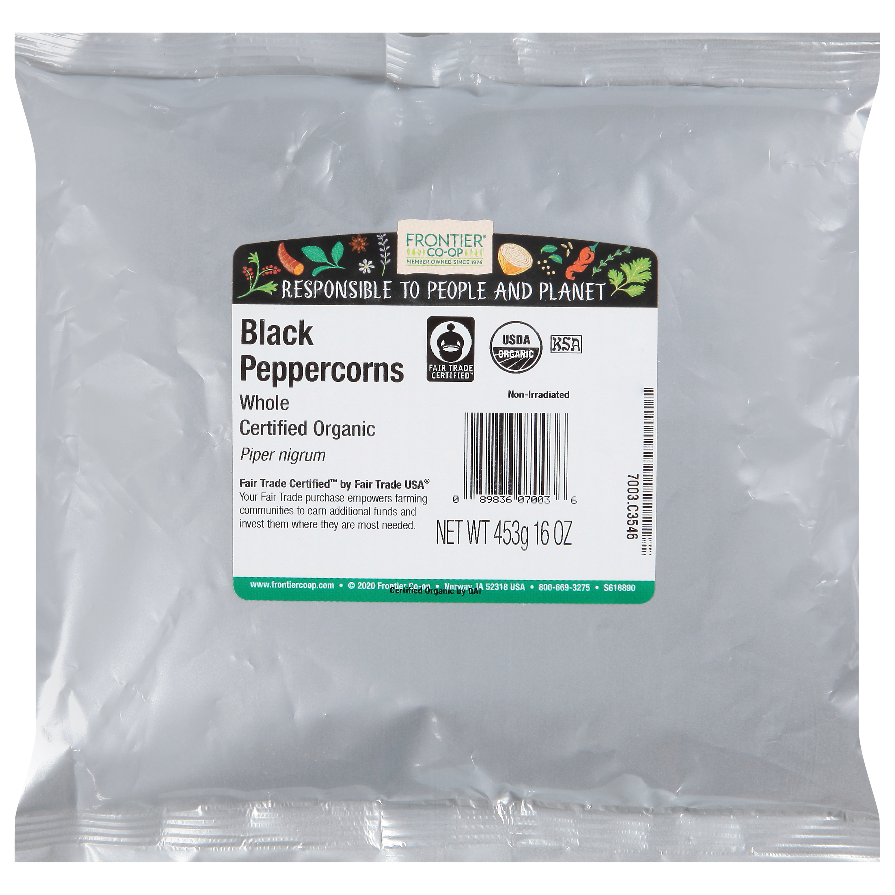 Frontier Co-op Whole Black Peppercorns