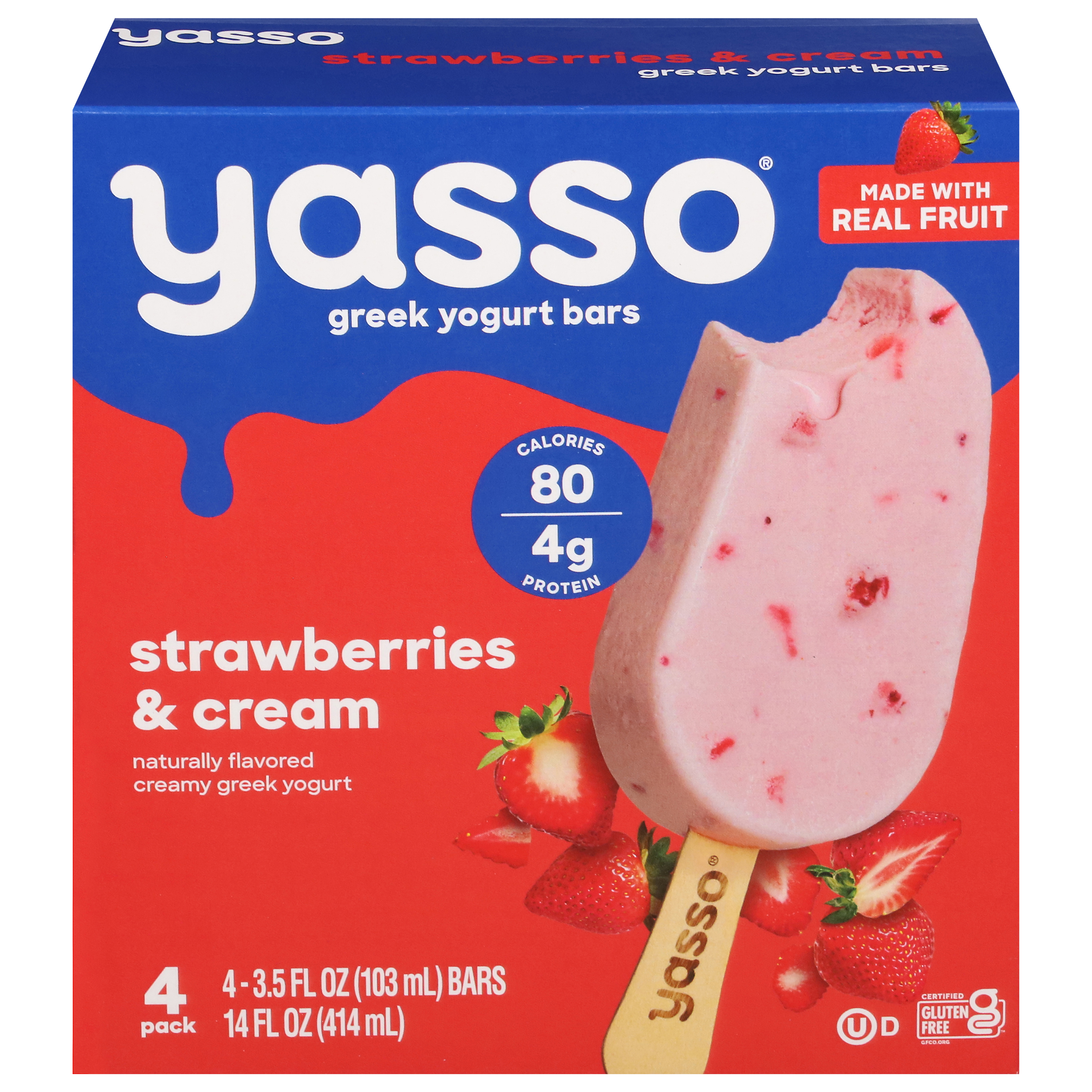 Yasso Greek Strawberries & Cream Yogurt Bars