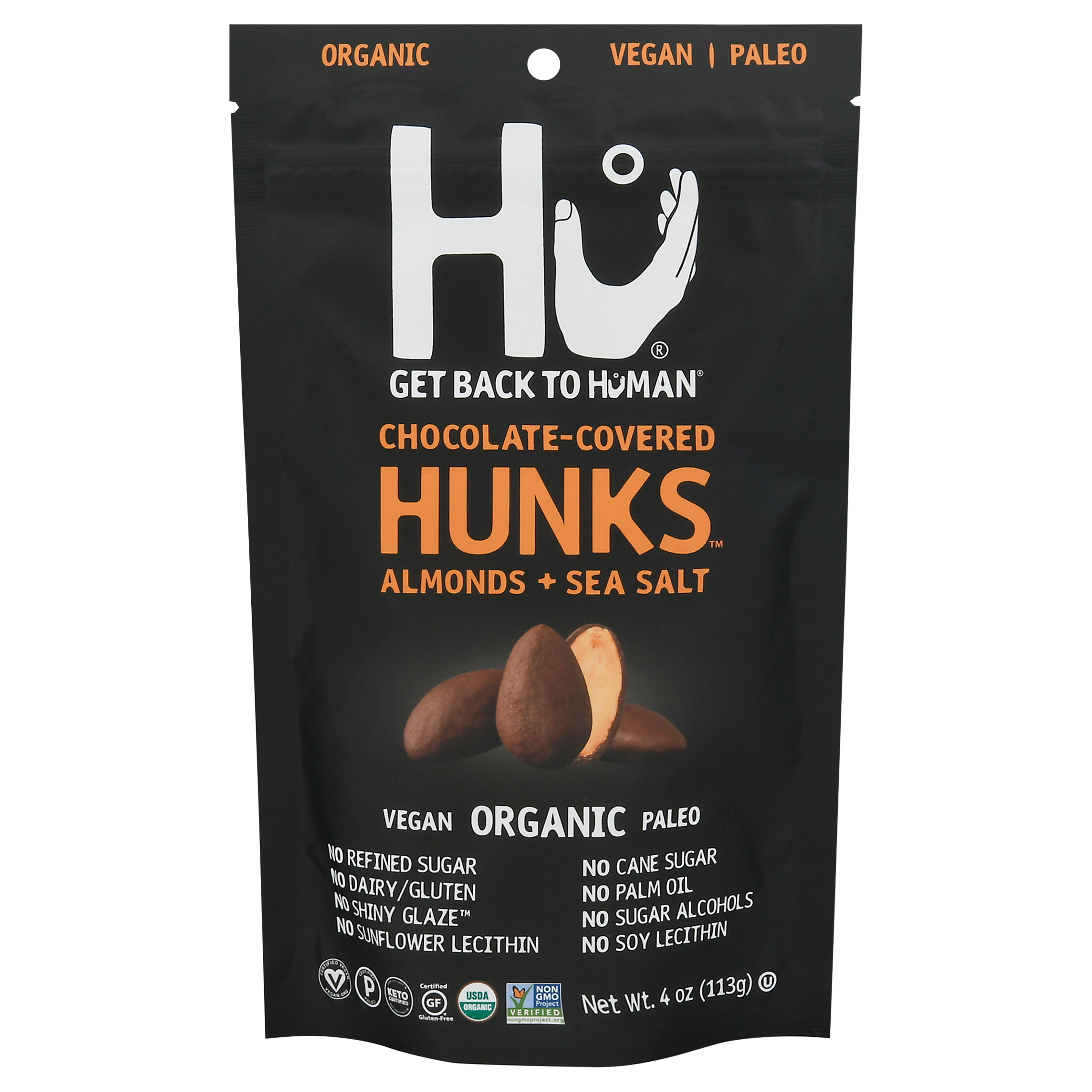 Hu Organic Chocolate-Covered Almonds + Sea Salt Hunks