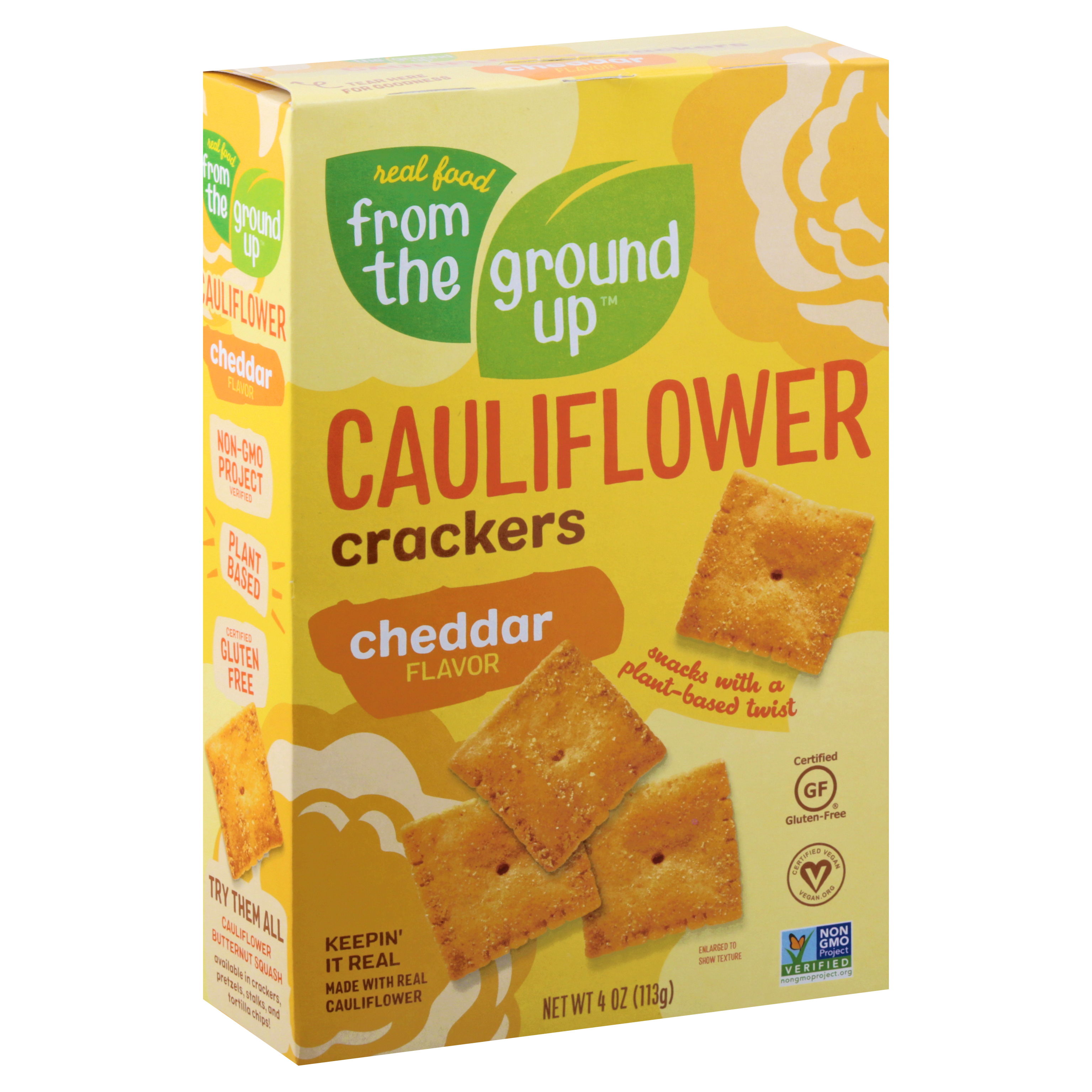 From the Ground Up Cheddar Flavor Cauliflower Crackers