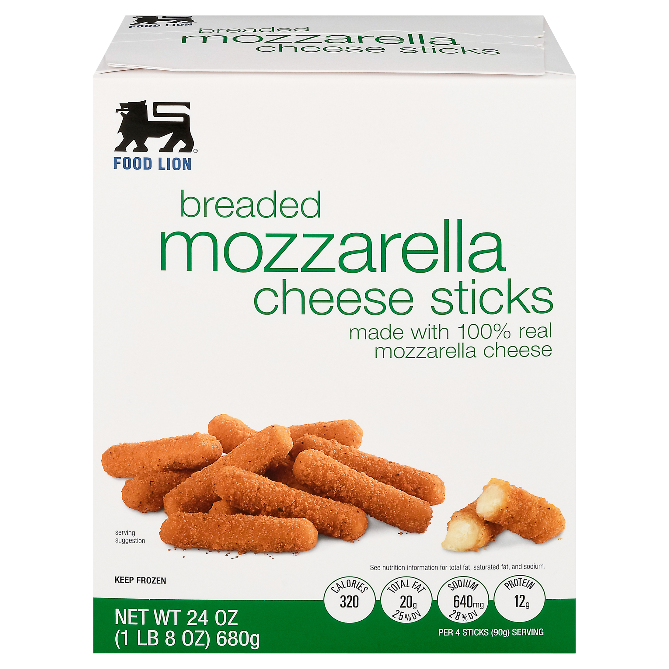 Food Lion Breaded Mozzarella Cheese Sticks 24 oz
