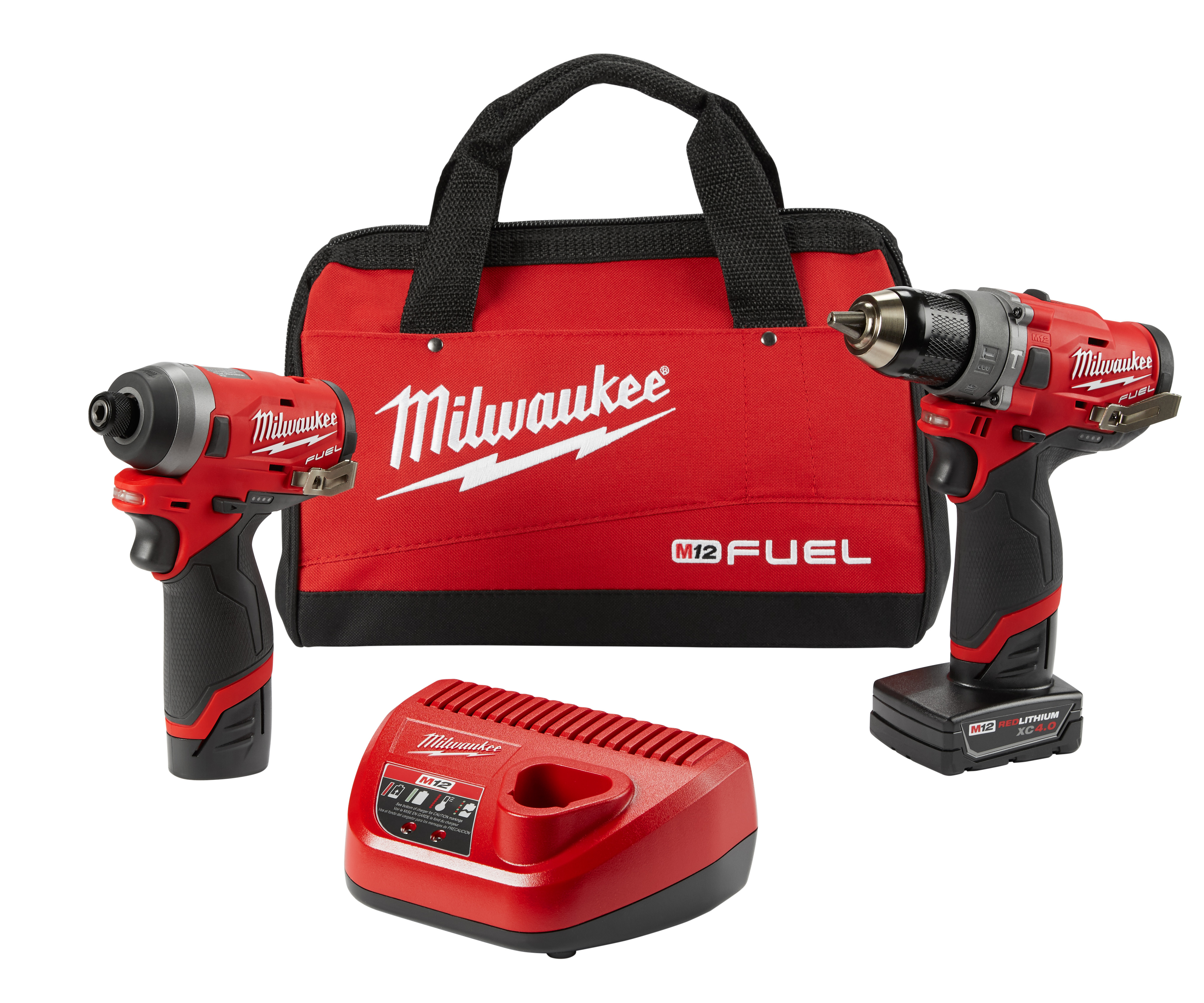 Milwaukee M12 Fuel 1/2" Hammer Drill and Impact Driver Combo Kit 2177207