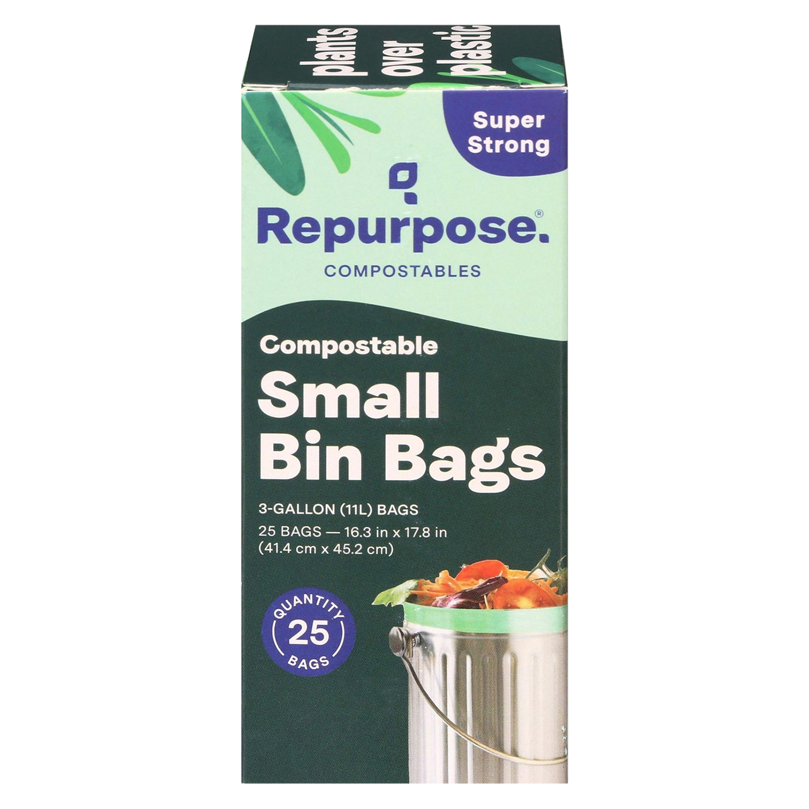 Repurpose Compostable Small Bin Bags, 3Gal/25 Ct