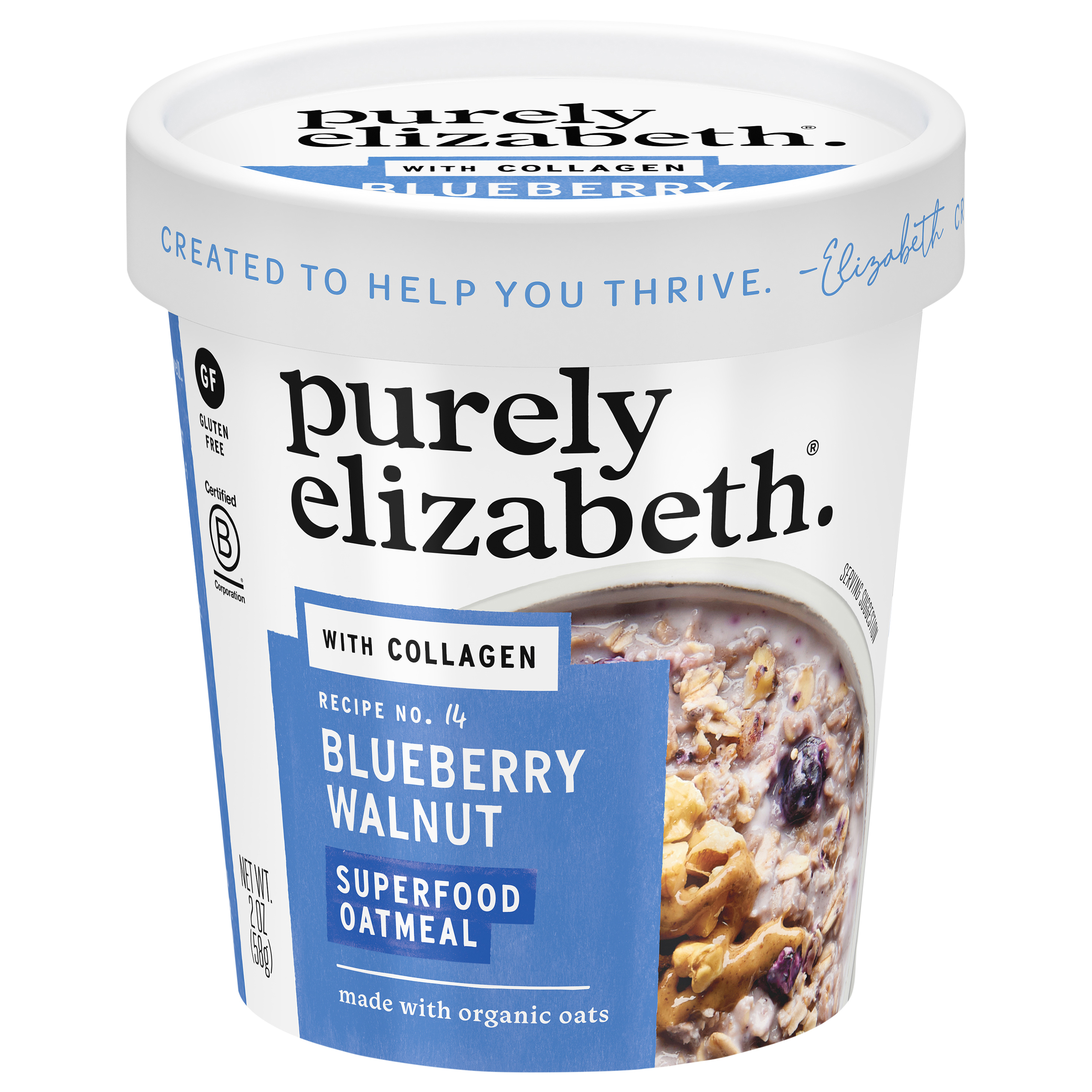 Purely Elizabeth Blueberry Walnut Collagen Protein Oats