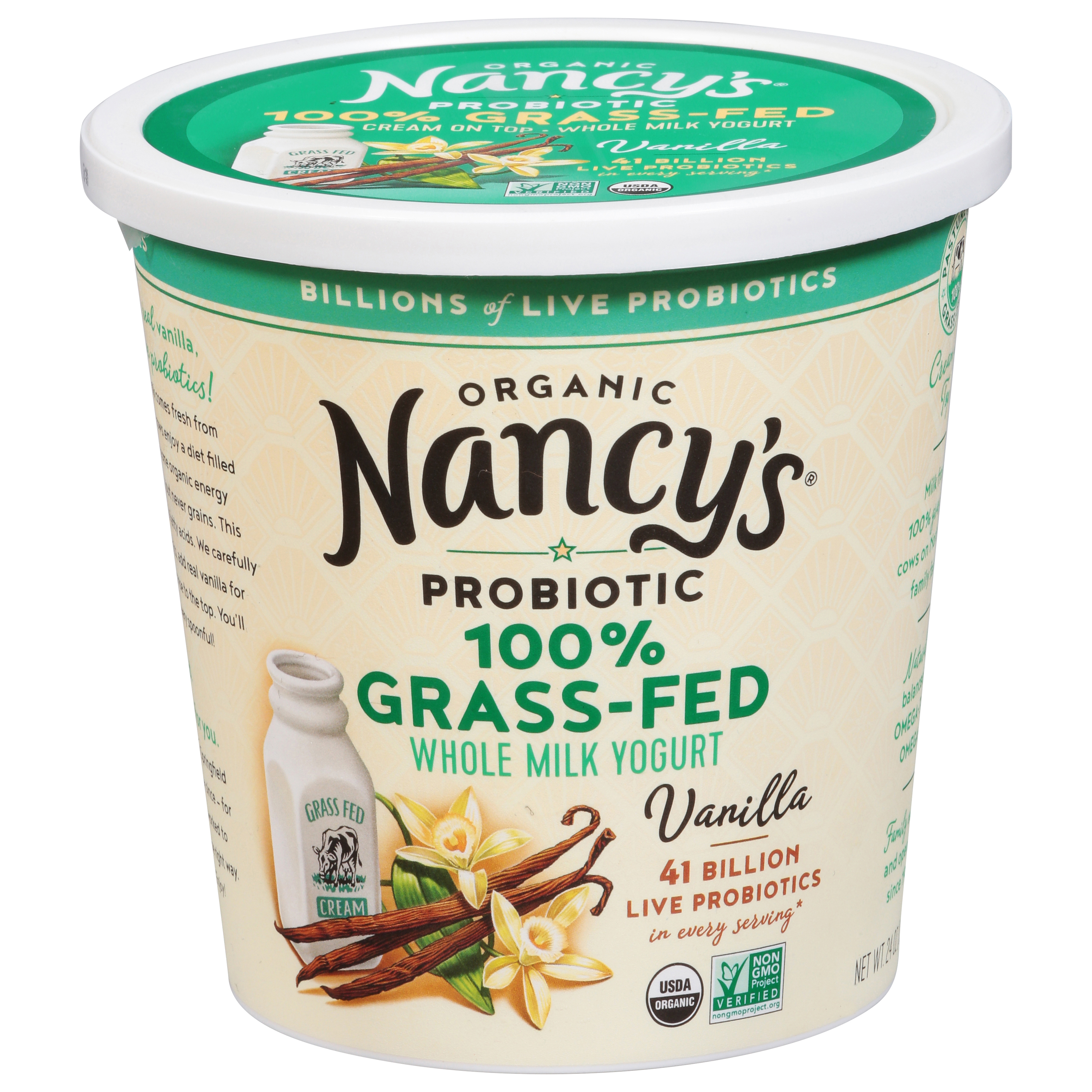 Nancy's Probiotic Whole Milk Organic Vanilla Yogurt