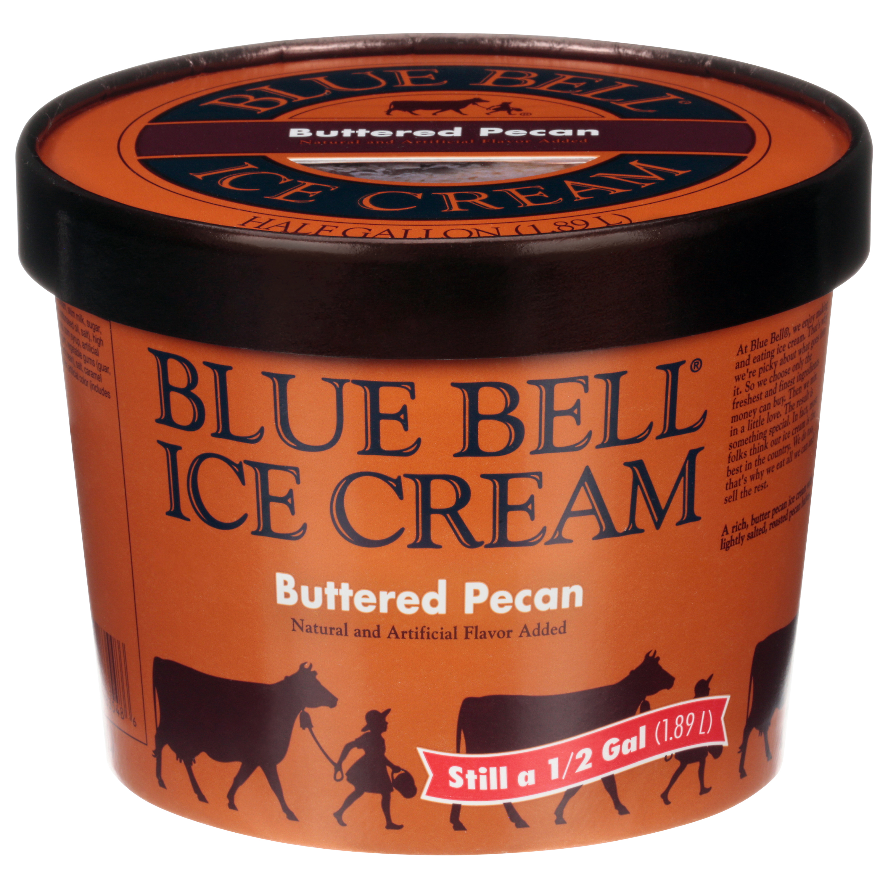 Blue Bell Brown Rim Ice Cream Half Gallons, Assorted Flavors, 64 fl oz