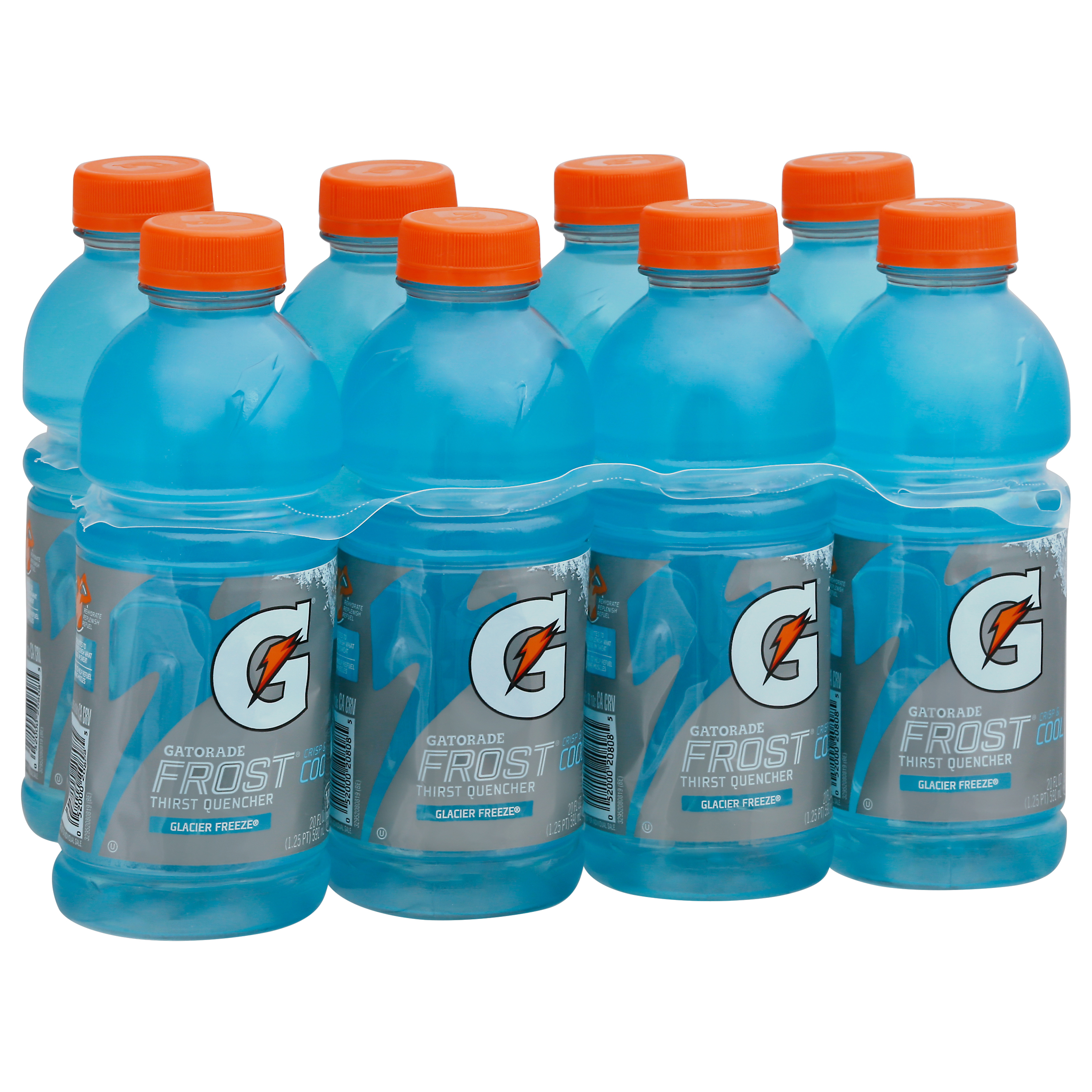 Gatorade Frost Glacier Freeze Thirst Quencher Sports Drink, 20 oz, 8 Pack  Bottles 