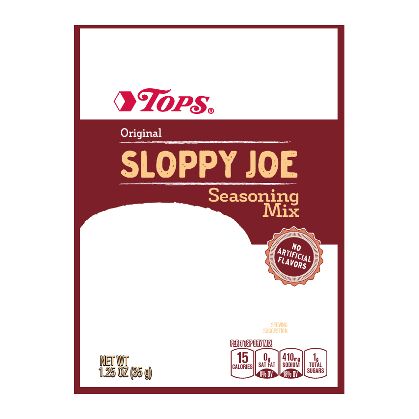 Tops Original Sloppy Joe Seasoning Mix 1.25 oz