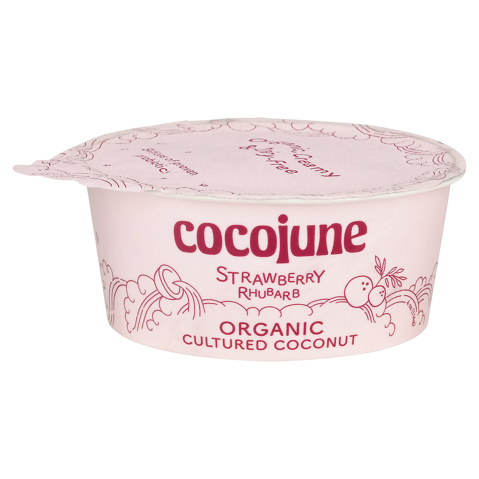 Cocojune Organic Strawberry Rhubarb Cultured Coconut
