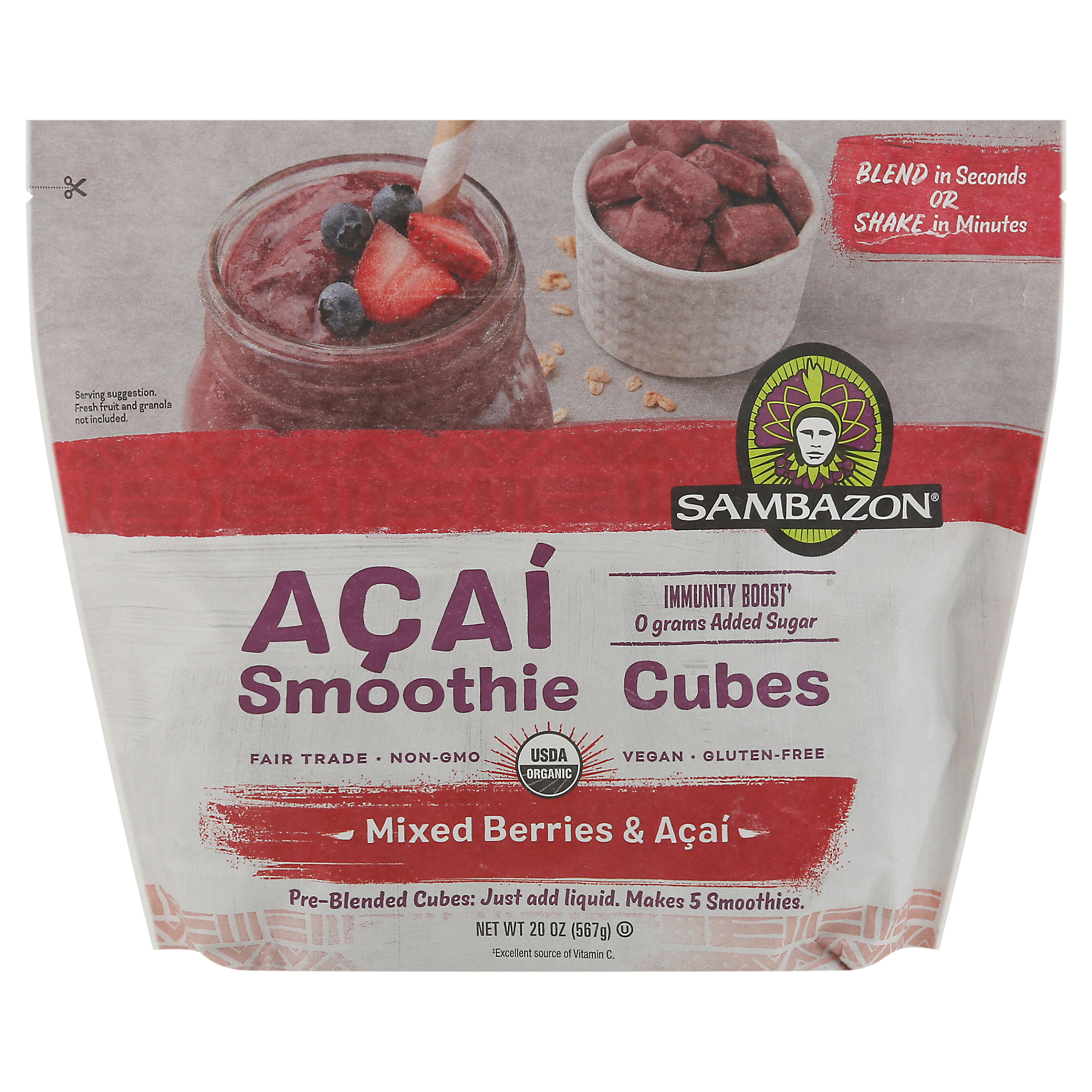 Sambazon Mixed Berries & Acai Smoothie Cubes
