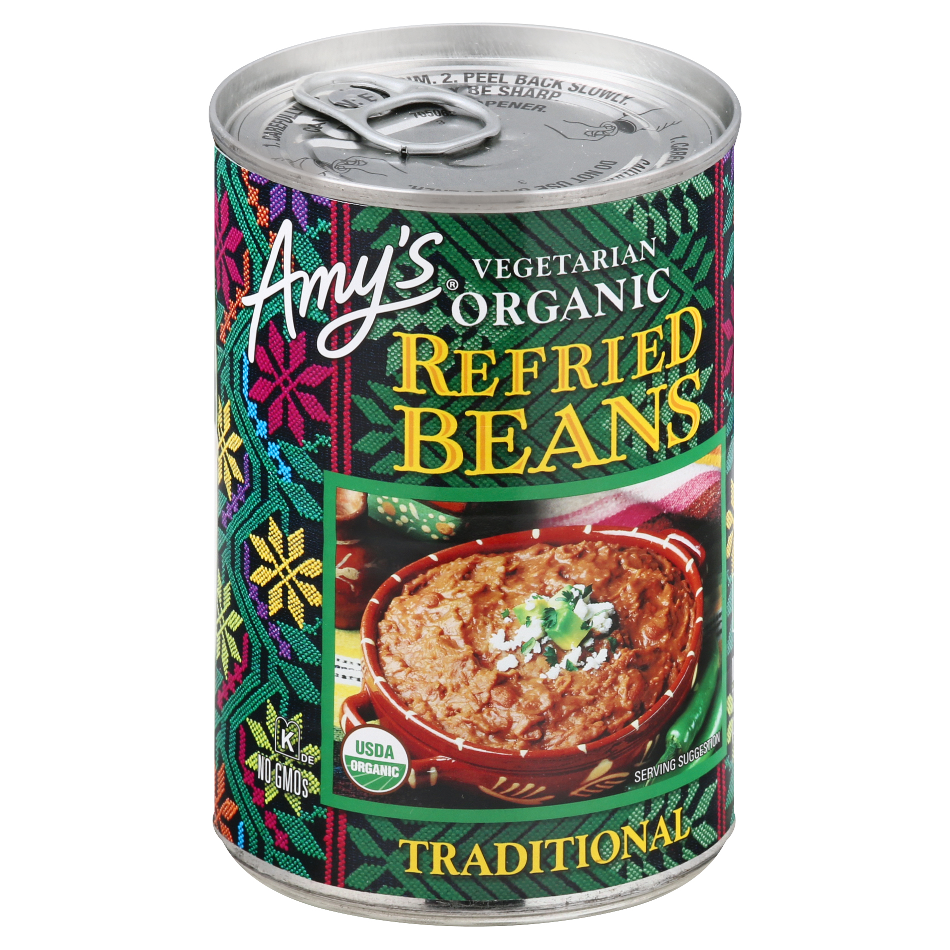 Amys Vegetarian Organic Refried Traditional Beans
