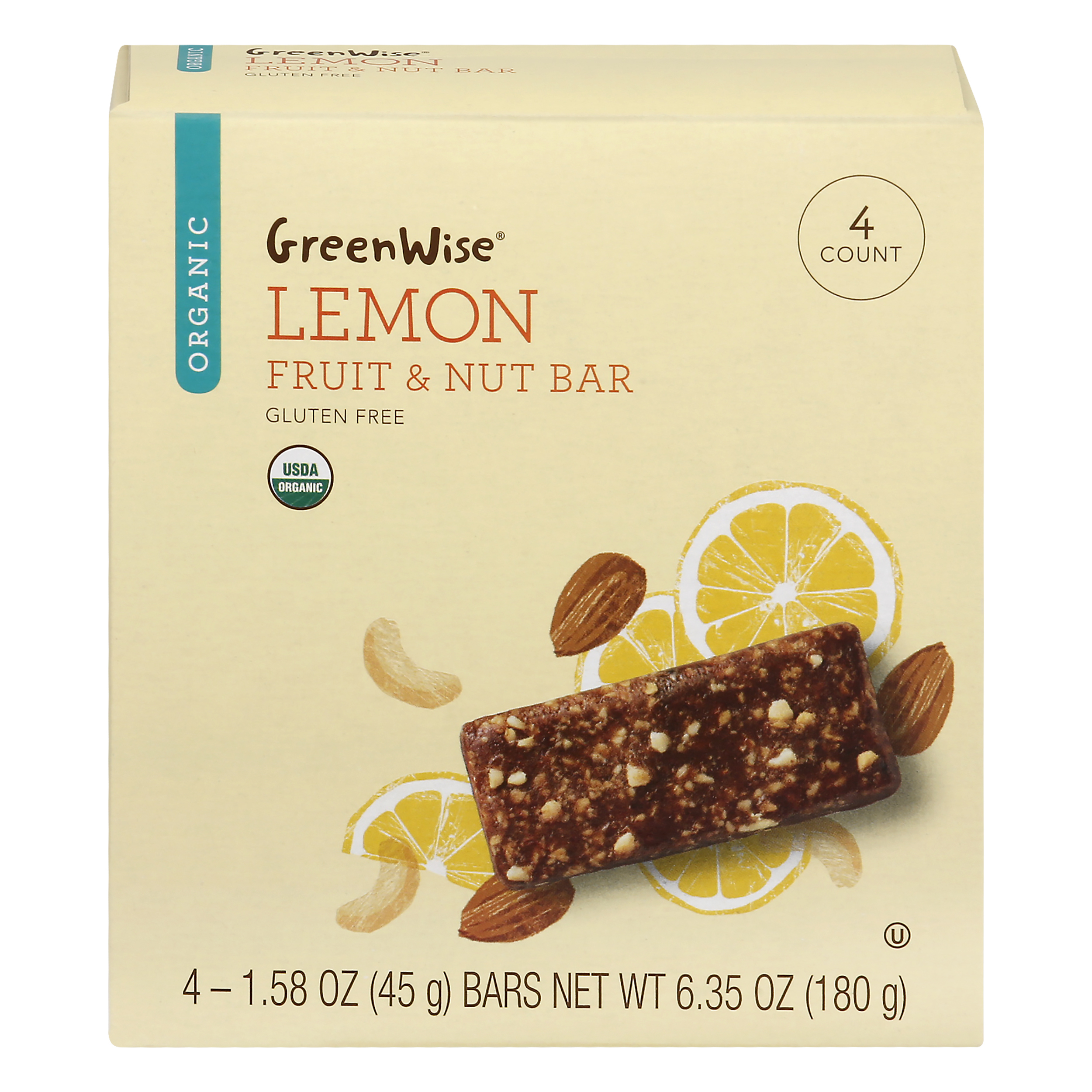 GreenWise Organic Lemon Fruit & Nut Bar 4 ea BOX