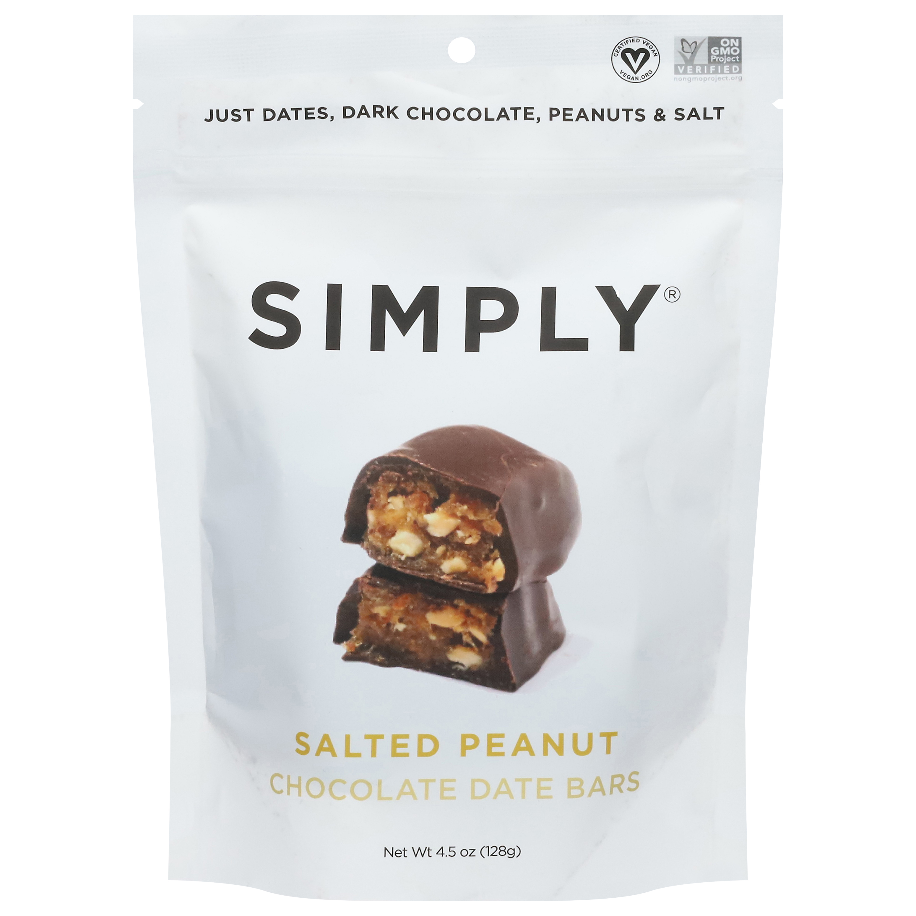 Simply Salted Peanut Chocolate Date Bars