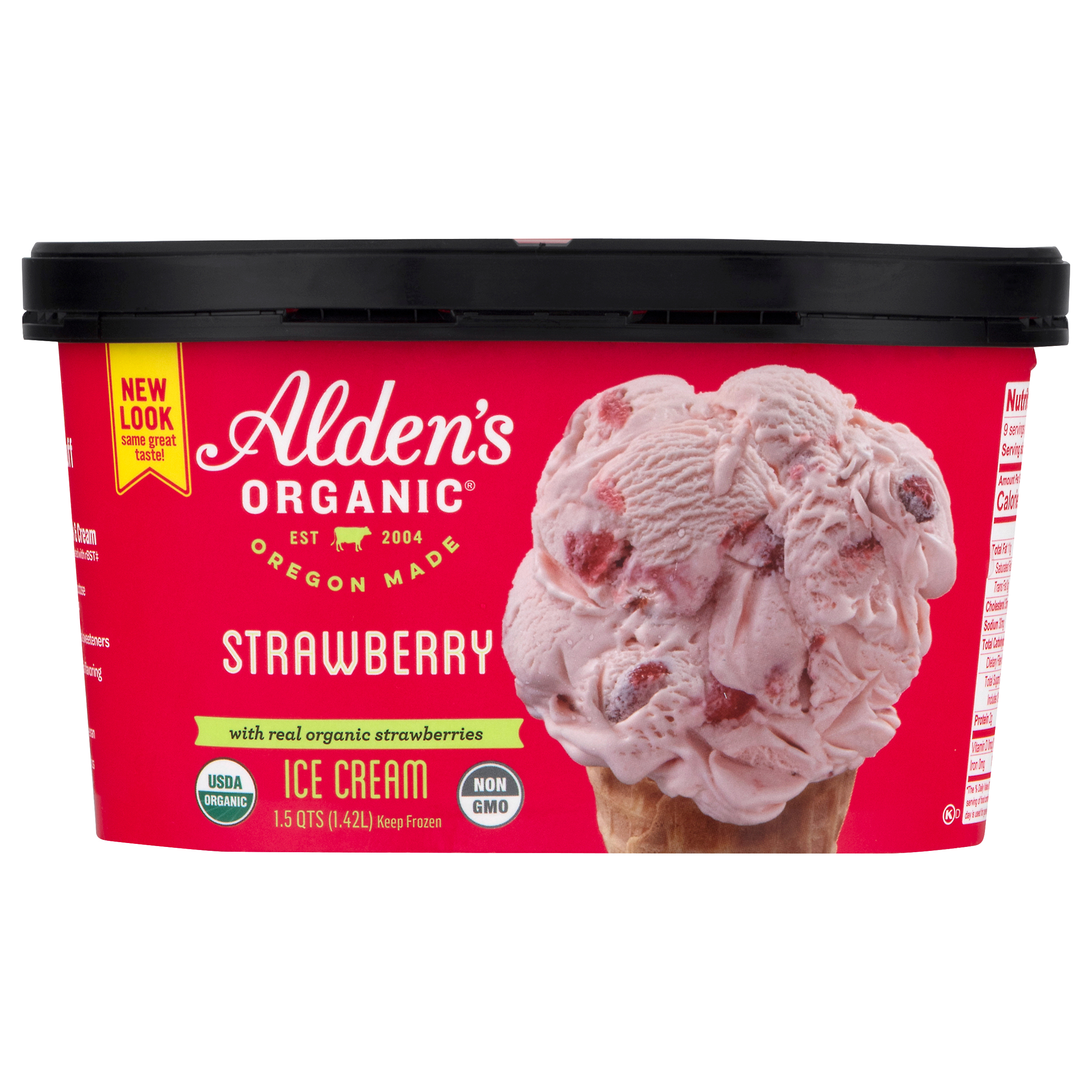 Aldens Organic Strawberry Ice Cream