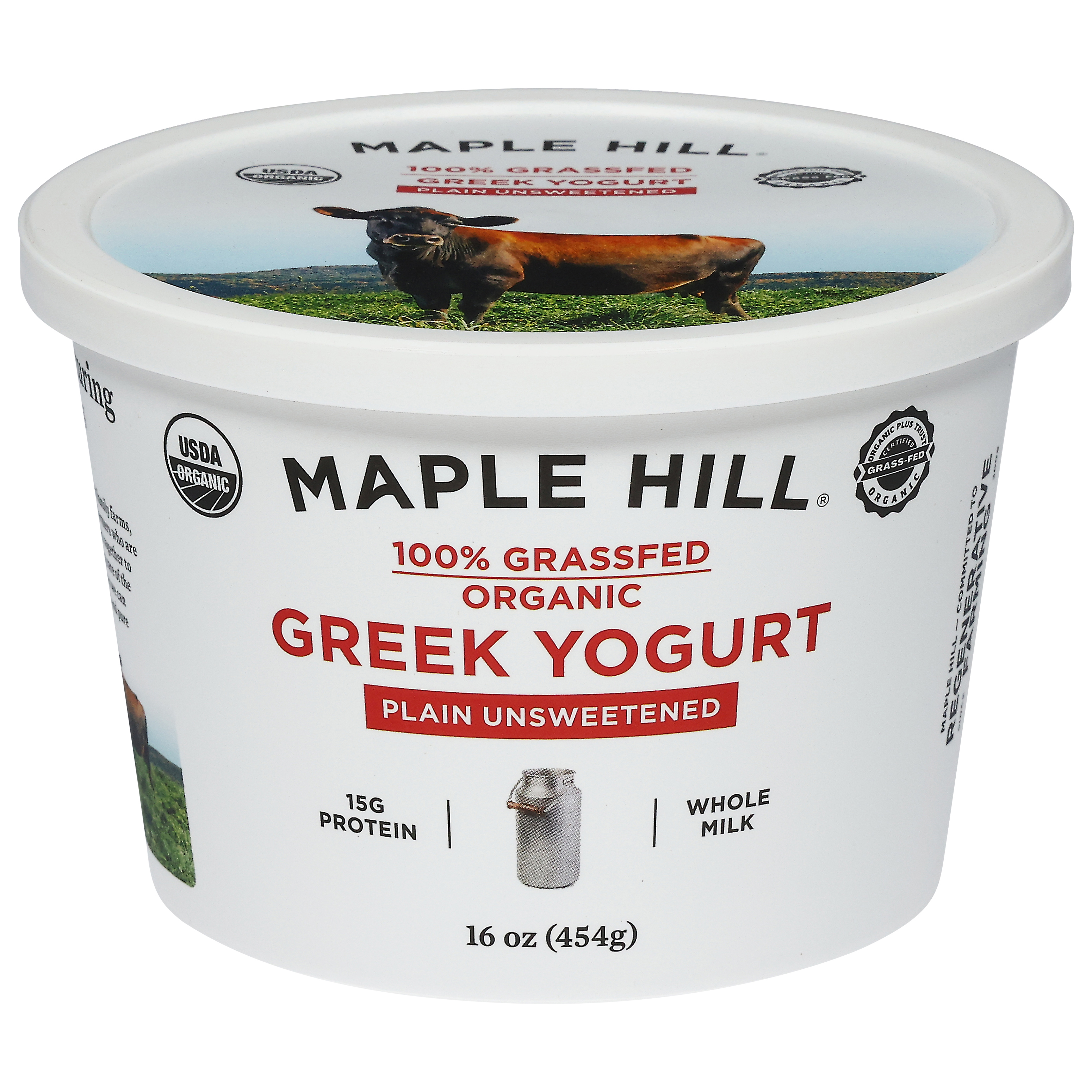 Maple Hill Organic Greek Whole Milk Plain Unsweetened Yogurt