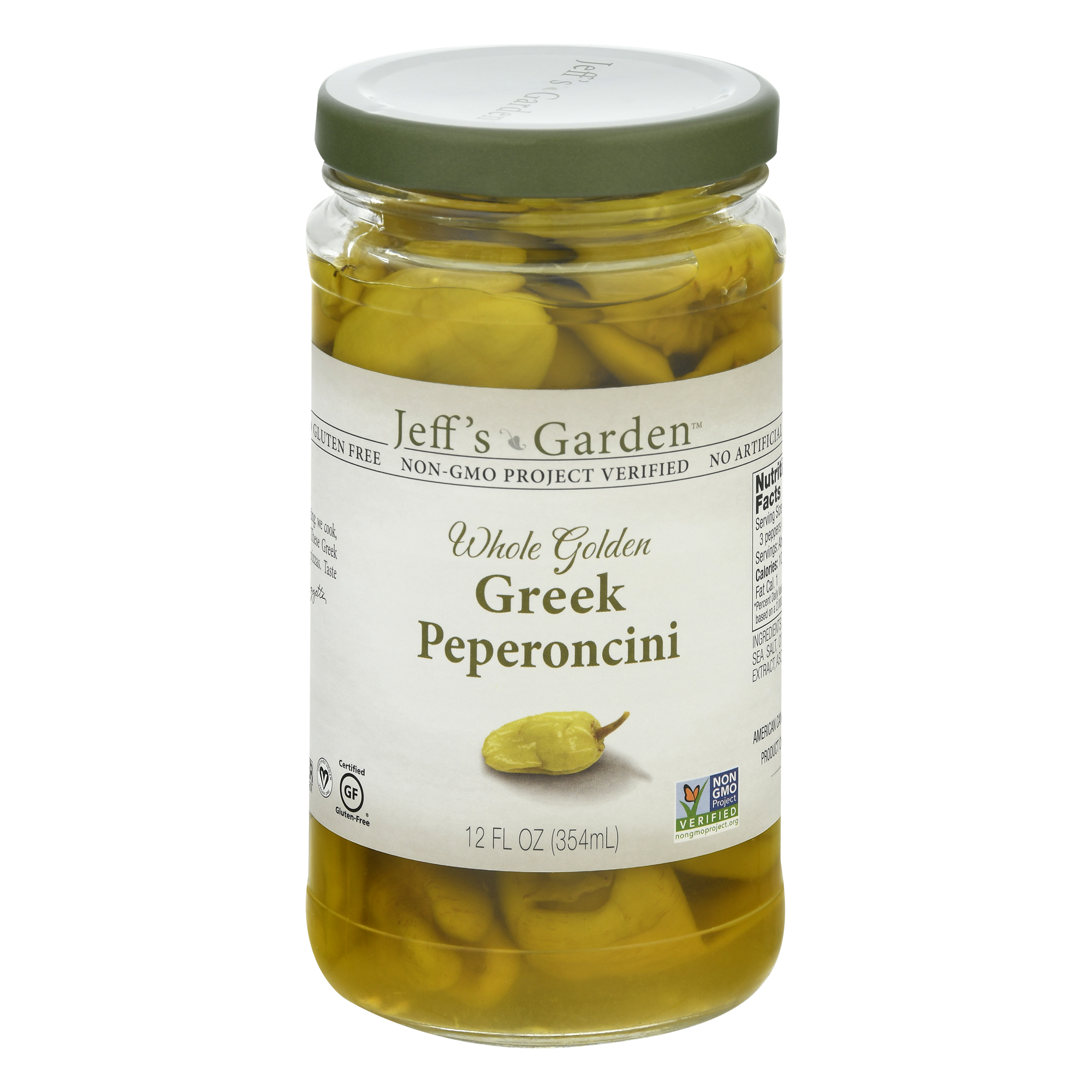 Jeff's Garden Whole Golden Vegan Gluten-Free Greek Peperoncini