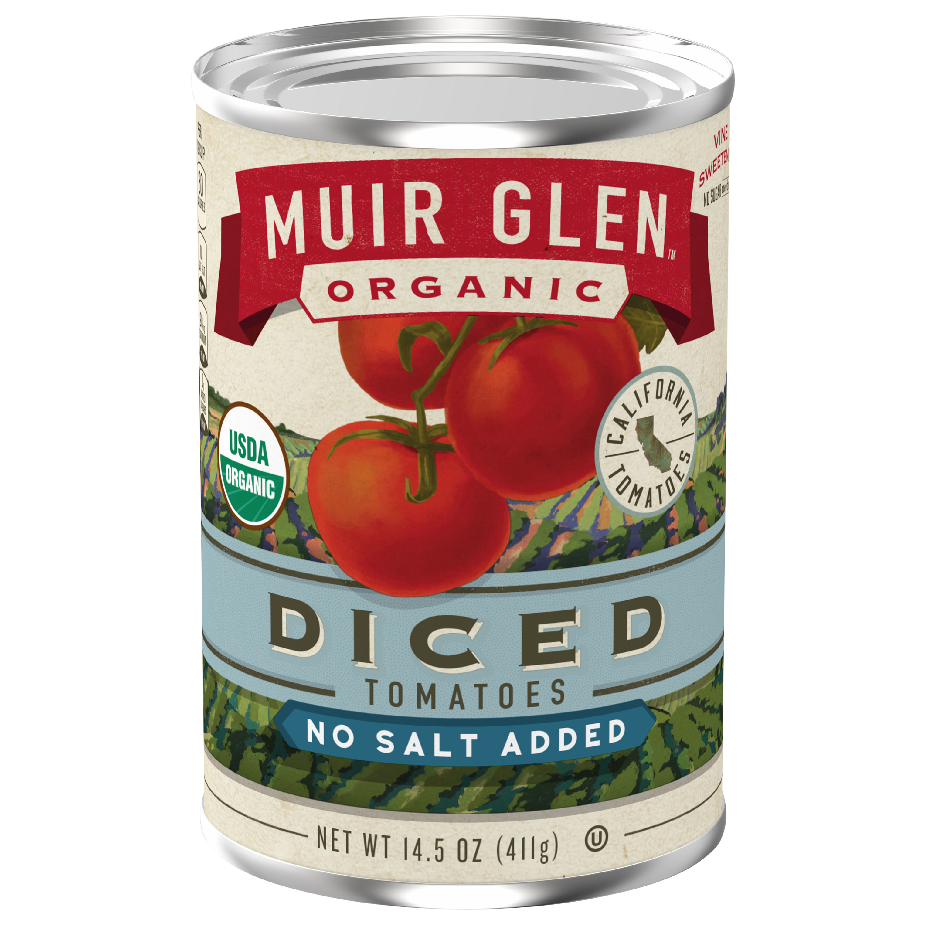 Muir Glen Organic Diced Canned Tomatoes, No Salt Added, 14.5 oz.