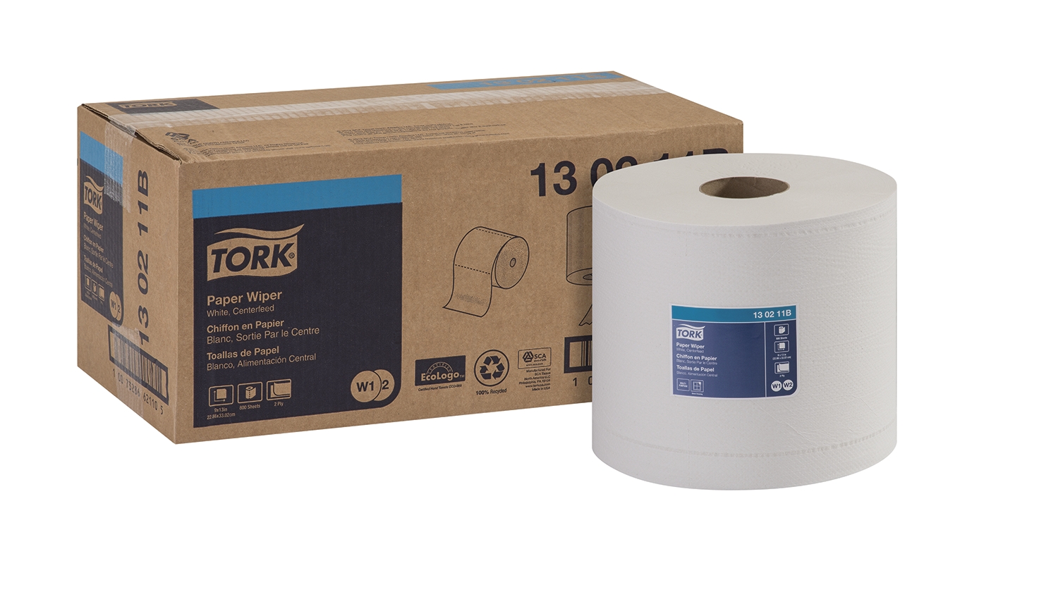 130211B 2PLY WIPER 330 2/CSTORK CENTERFEED REFILL