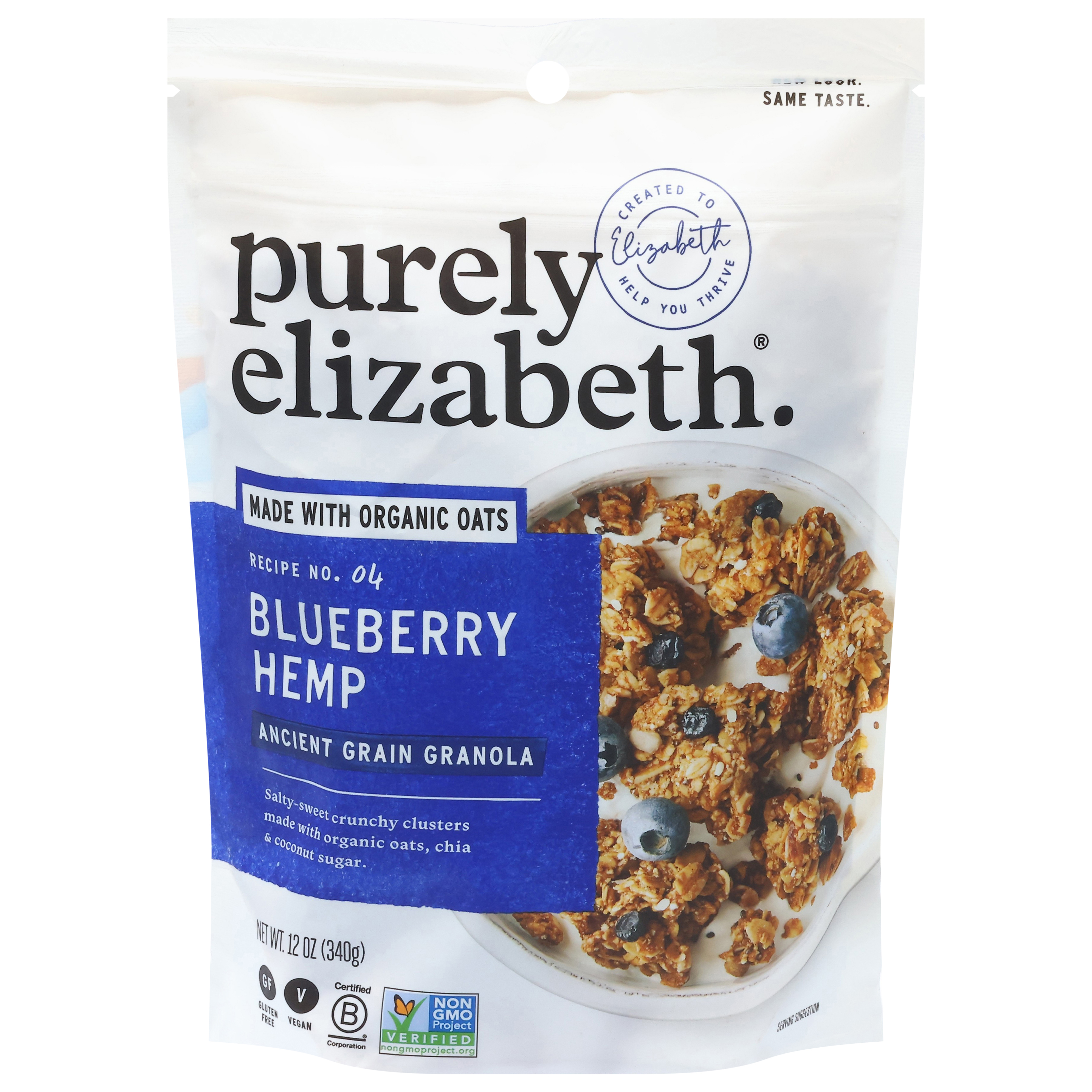Purely Elizabeth Recipe No. 04 Blueberry Hemp Ancient Grain Granola