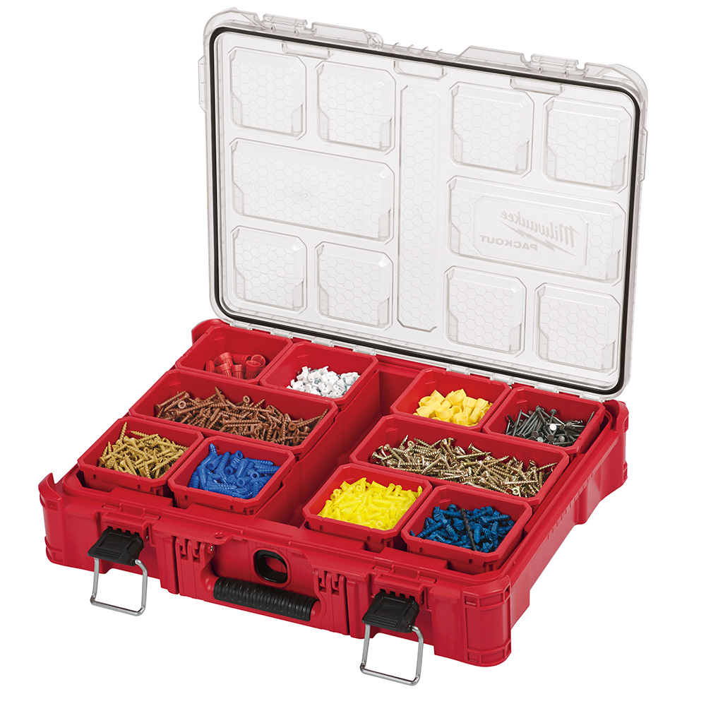 Milwaukee Tool - PACKOUT 11 Compartment Red Small Parts Low-Profile  Organizer - 12765137 - MSC Industrial Supply