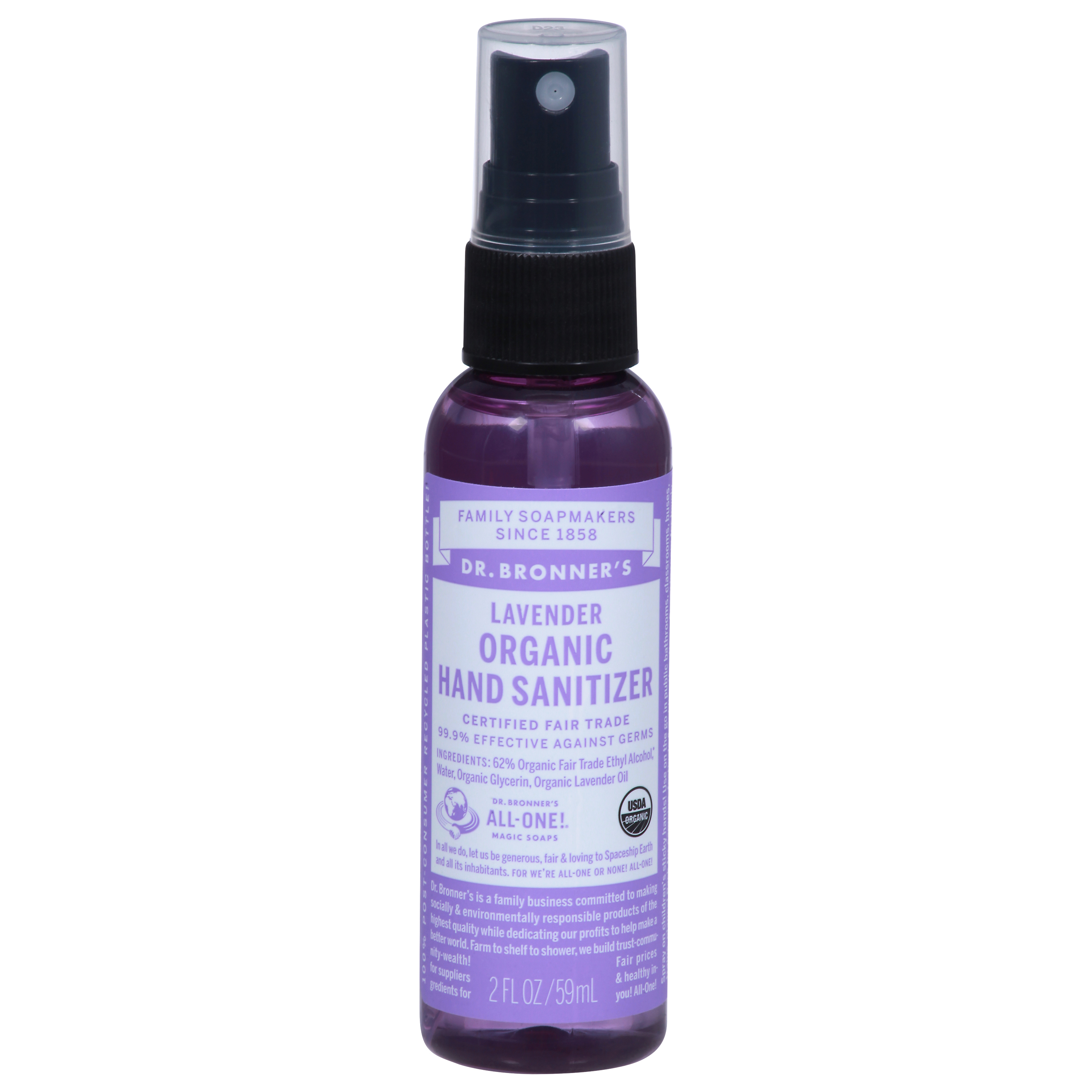 Dr. Bronner's Organic Lavender Hand Sanitizer