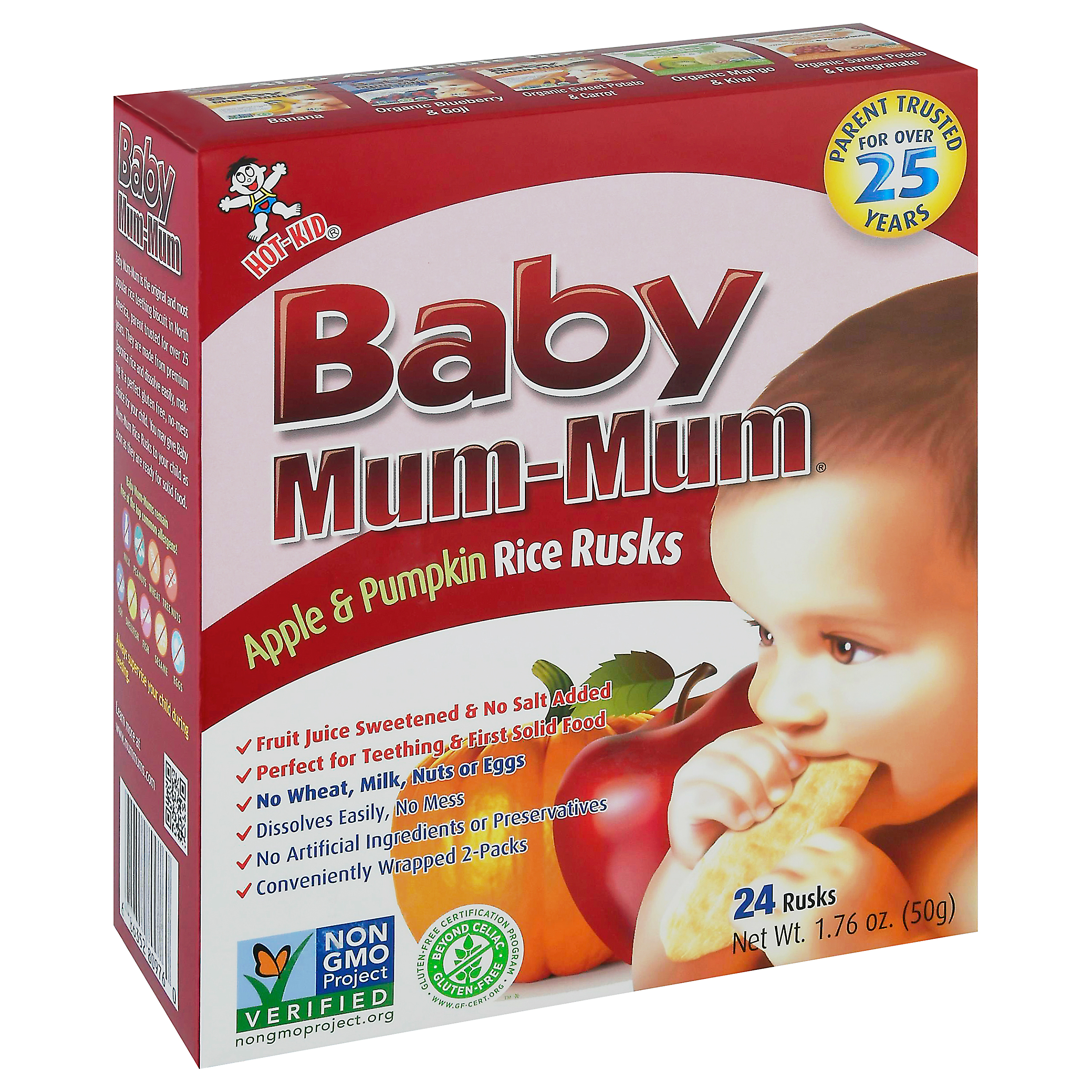 Mum-Mum Baby Apple & Pumpkin Rice Rusks