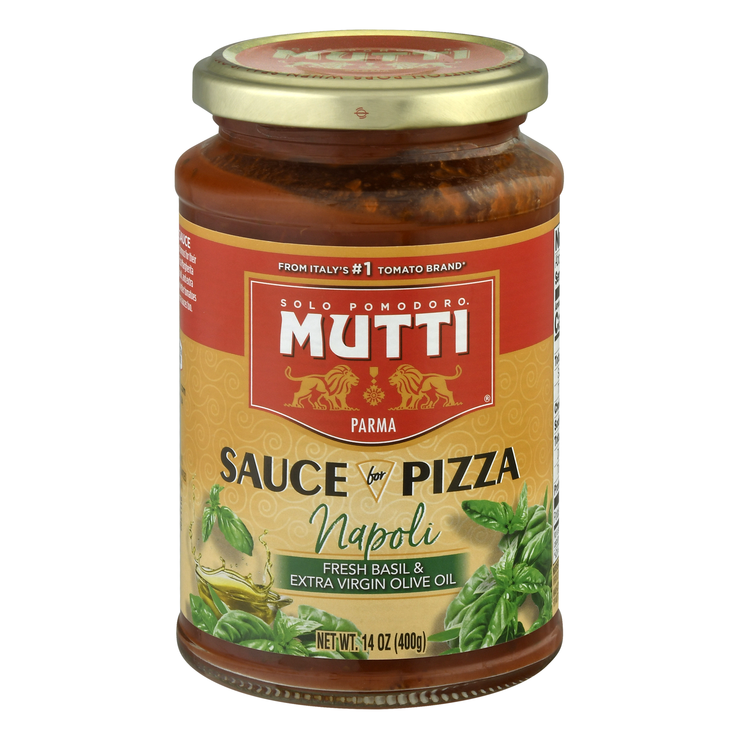 Mutti Napoli Fresh Basil & Extra Virgin Olive Oil Sauce for Pizza